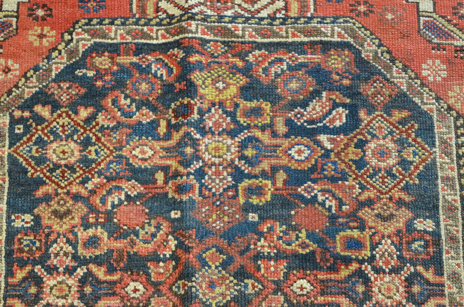Late 19th Century Antique 1880s Persian Meeshan Melayer Rug, 6' x 9'