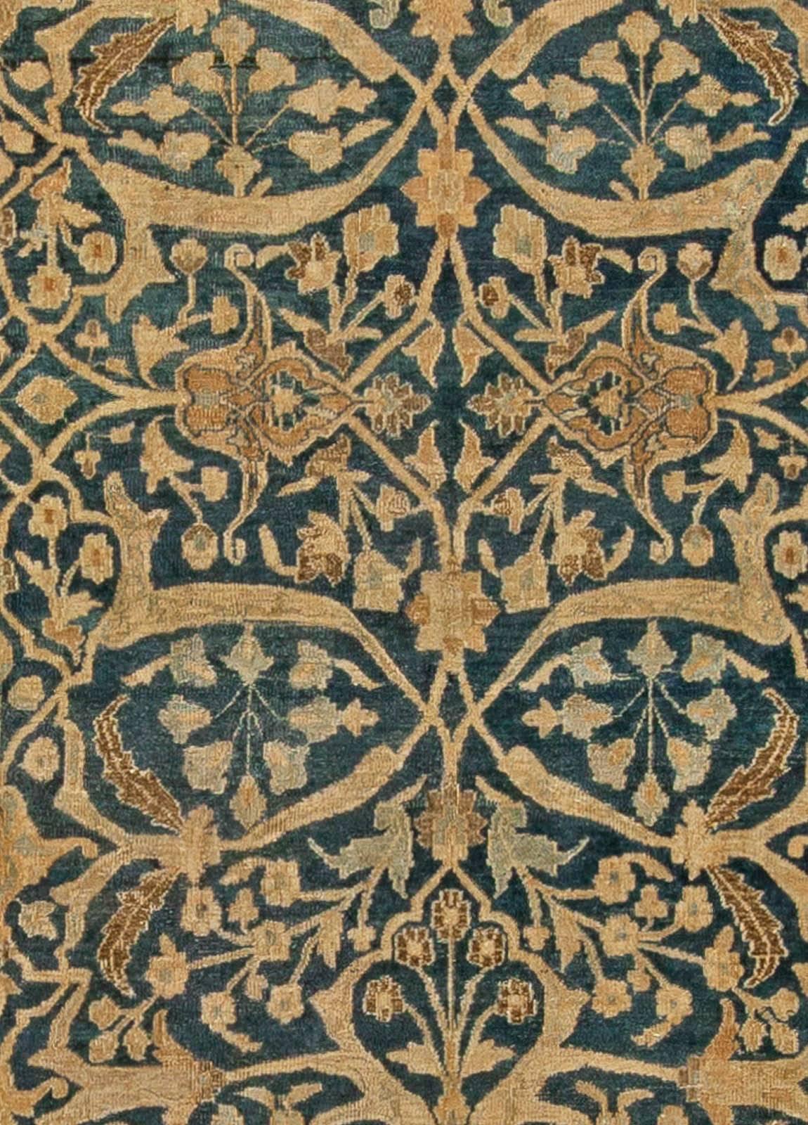 Antique Persian Meshad Botanic handwoven wool rug
Size: 10'3
