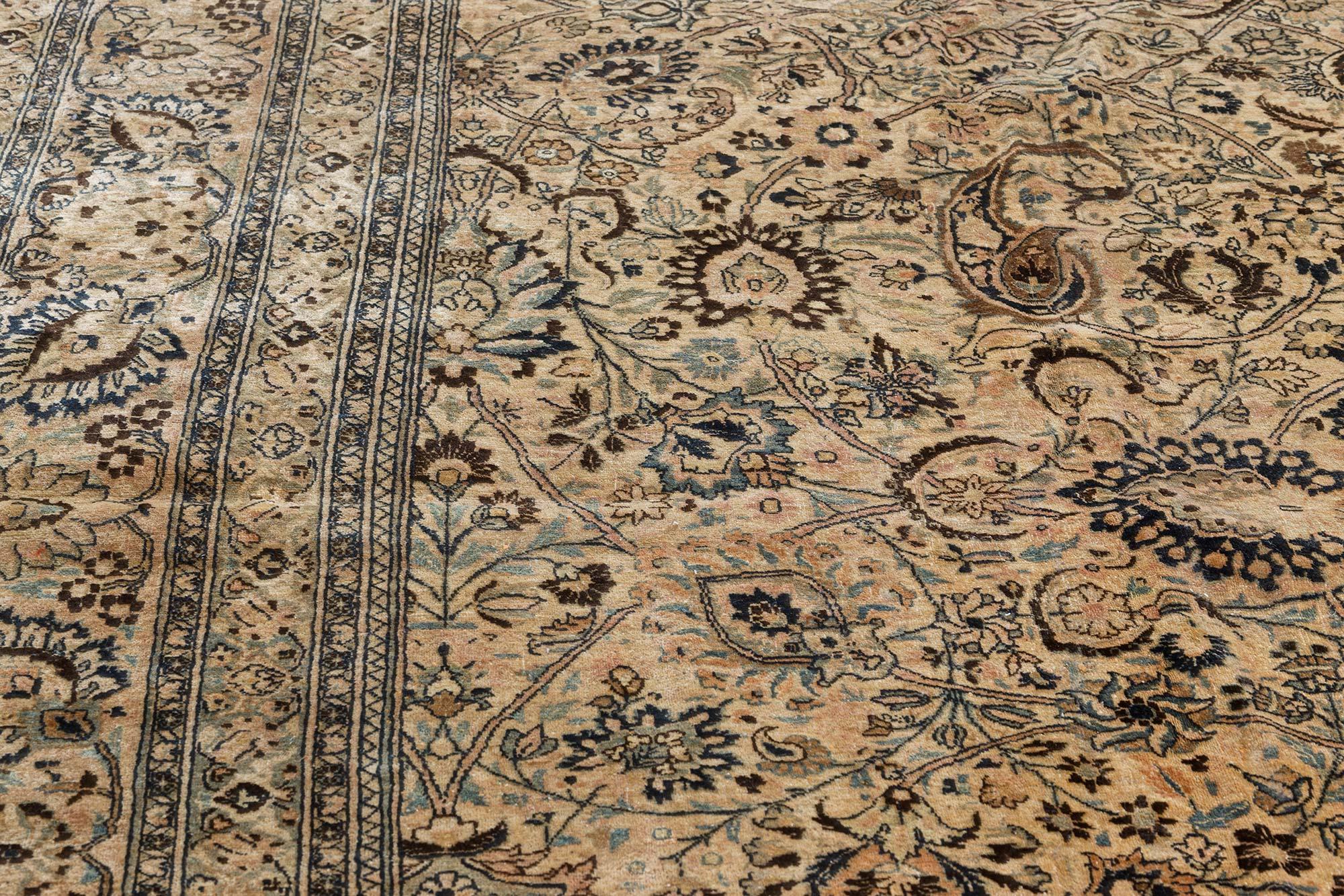 Tapis persan ancien Meshad Botanic fait à la main Doris Leslie Blau Bon état - En vente à New York, NY