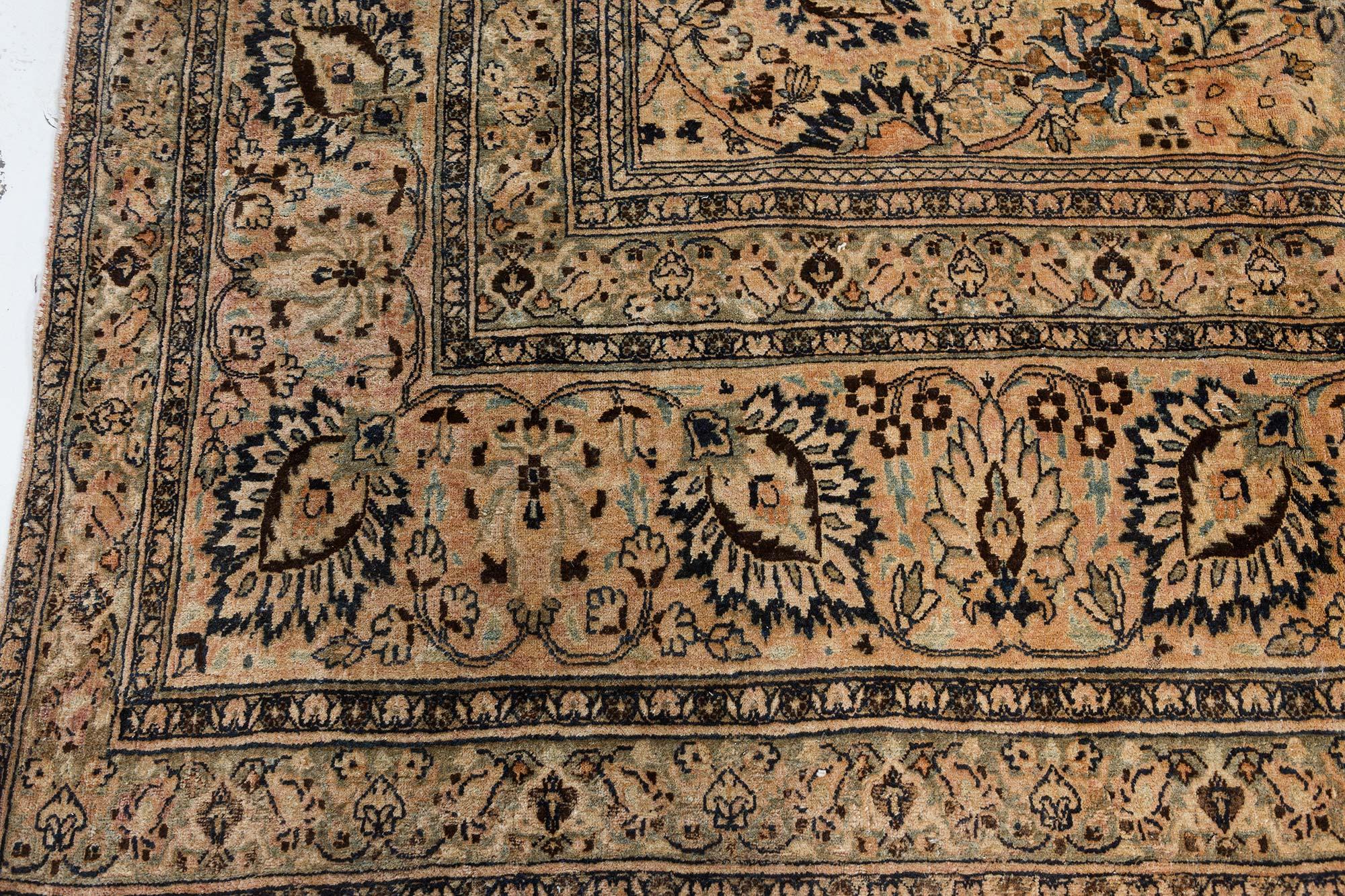 Laine Tapis persan ancien Meshad Botanic fait à la main Doris Leslie Blau en vente