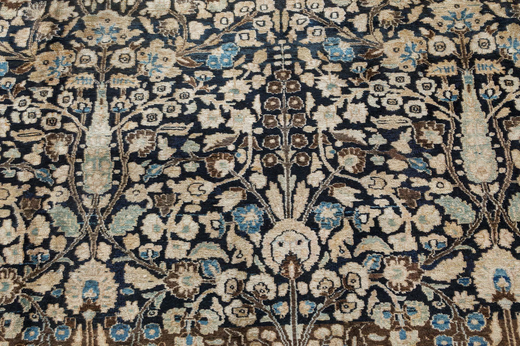 Authentic 19th century Persian Meshad carpet.
Size: 12'5