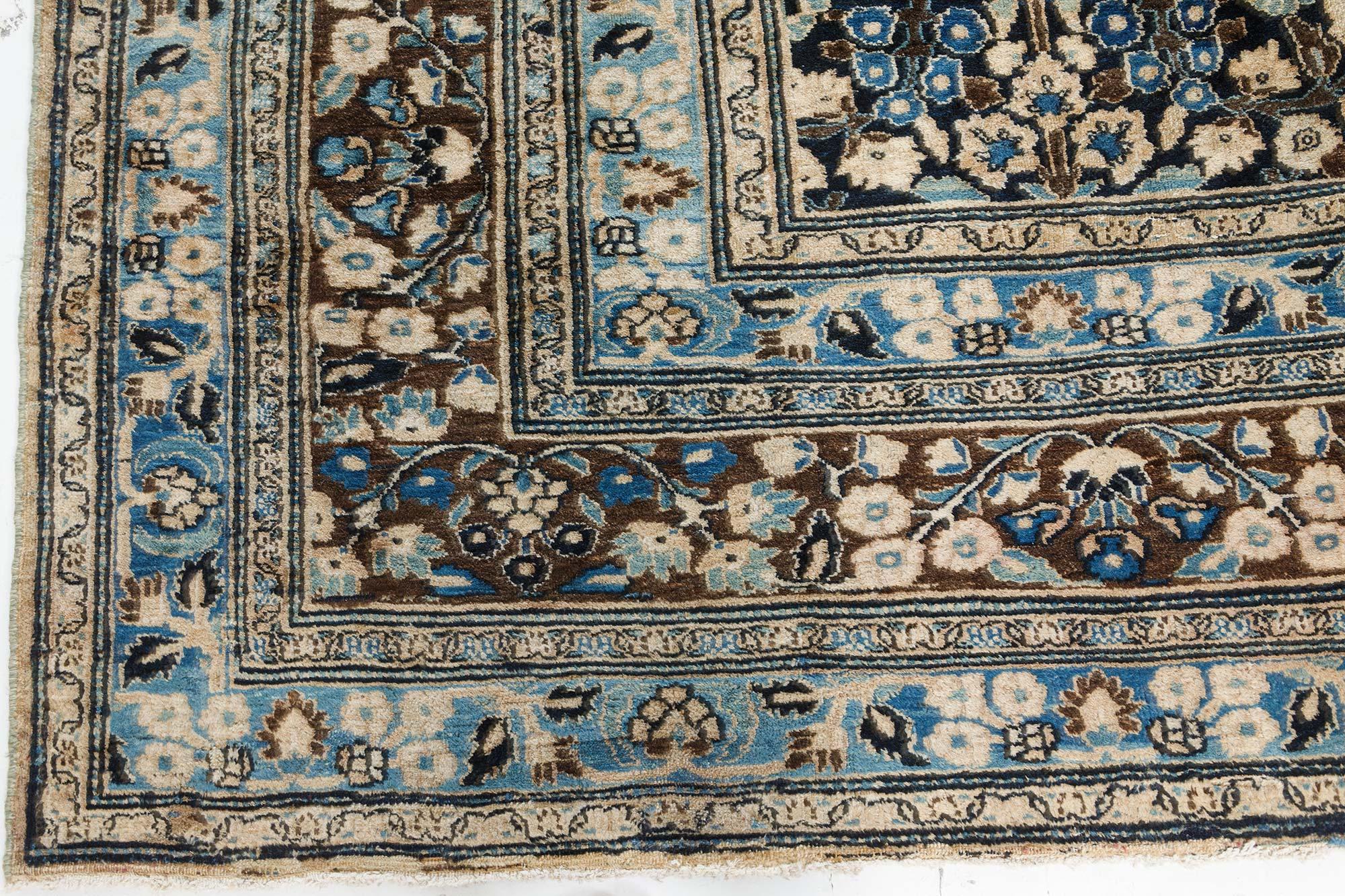 Authentic 19th Century Persian Meshad Carpet For Sale 1