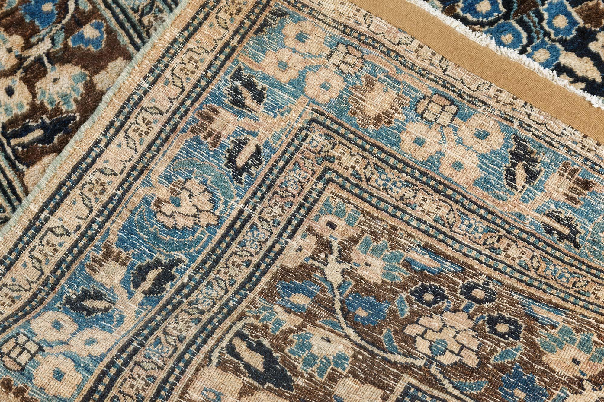 Authentic 19th Century Persian Meshad Carpet For Sale 2