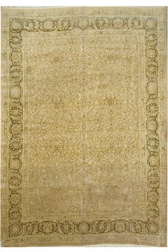 Antigua Alfombra Persa Meshad de Lana Anudada a Mano, 9'7 x 13'2, Circa 1900