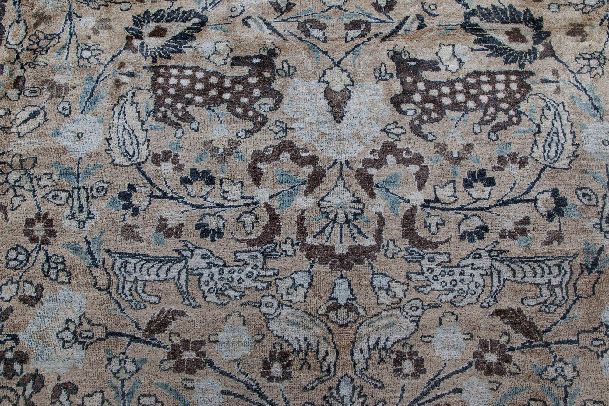 Authentic Persian Meshad Handmade Wool Rug
Size: 11'4