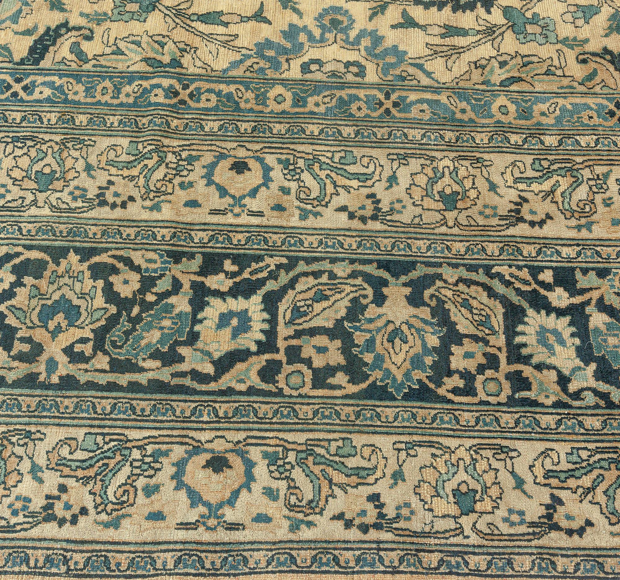 Antiker Persischer Meshad Handgefertigter Wollteppich
Größe: 13'3