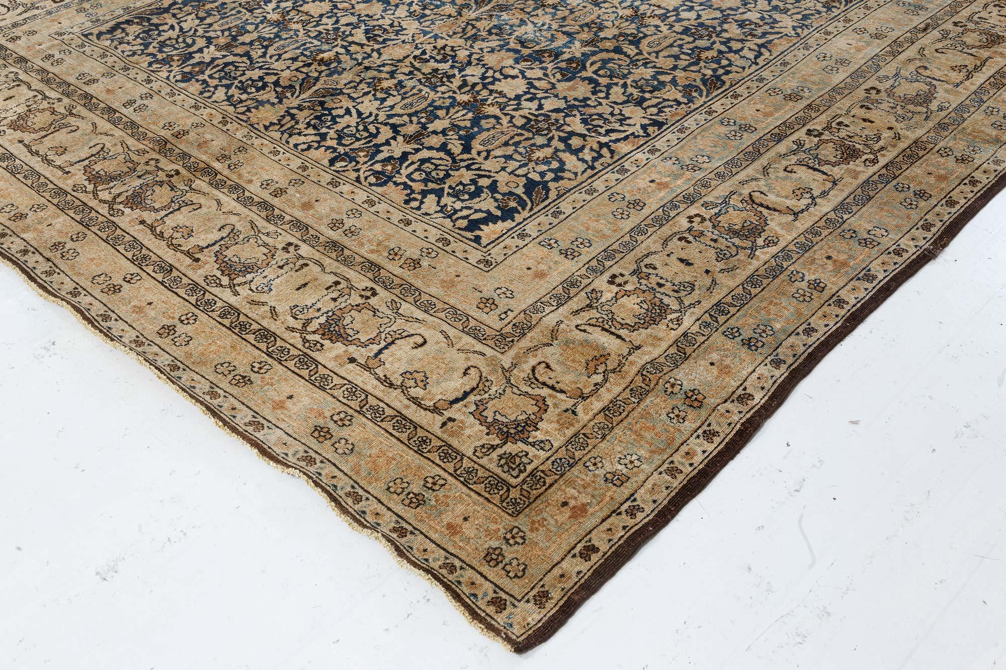 Wool Antique Persian Meshad Rug For Sale