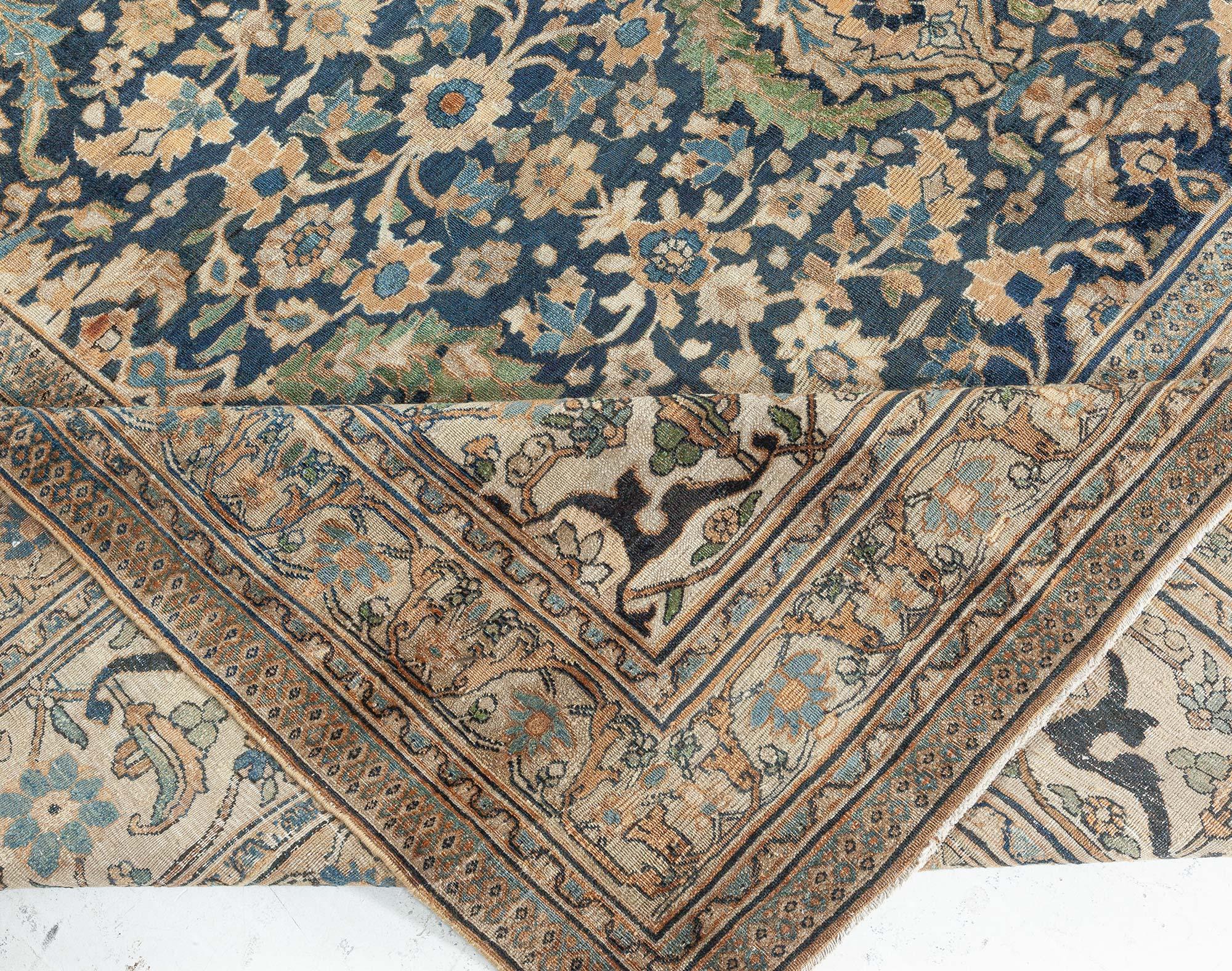 Wool Antique Persian Meshad Rug For Sale