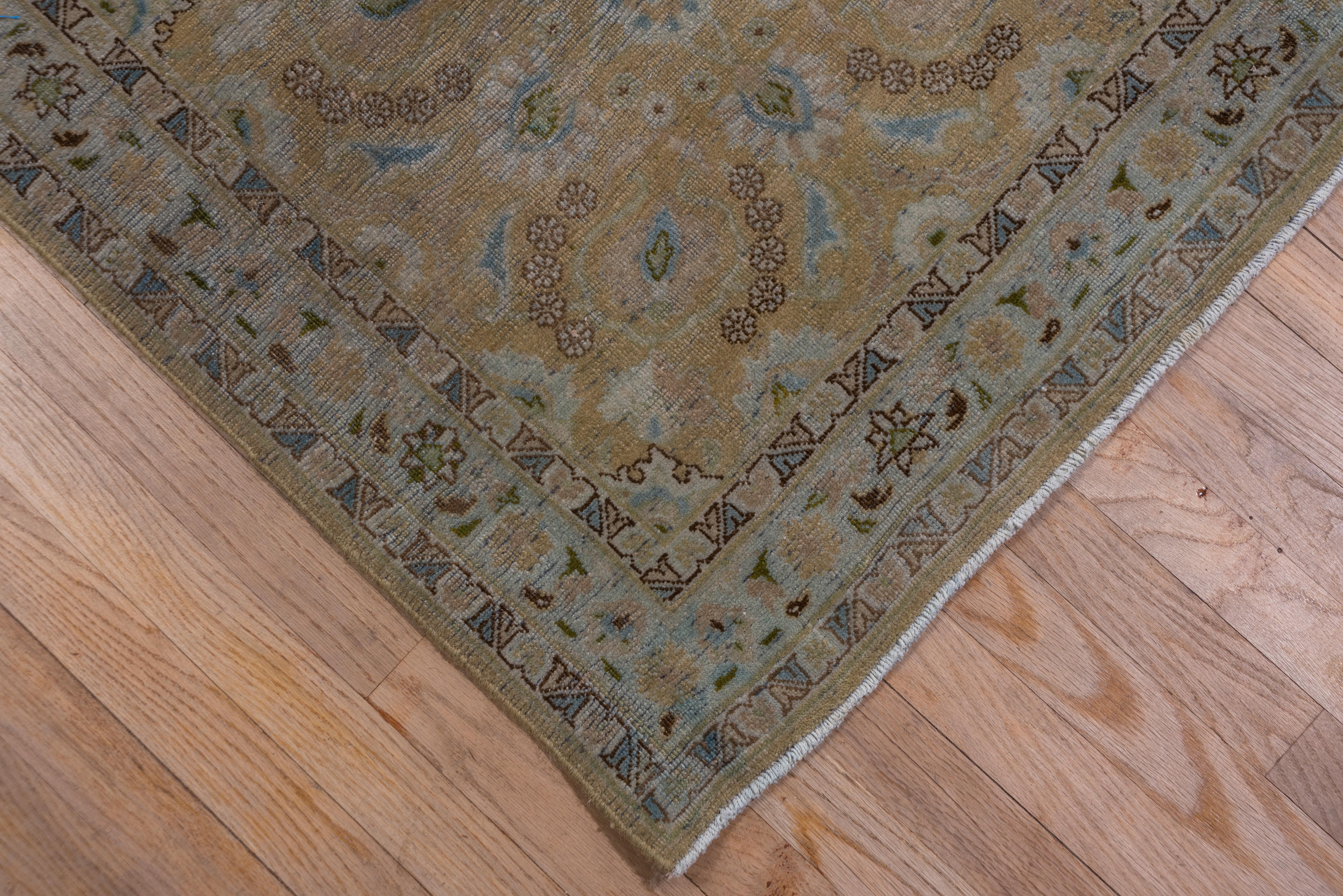 Antique Persian Meshed Carpet, Brown Field For Sale 3
