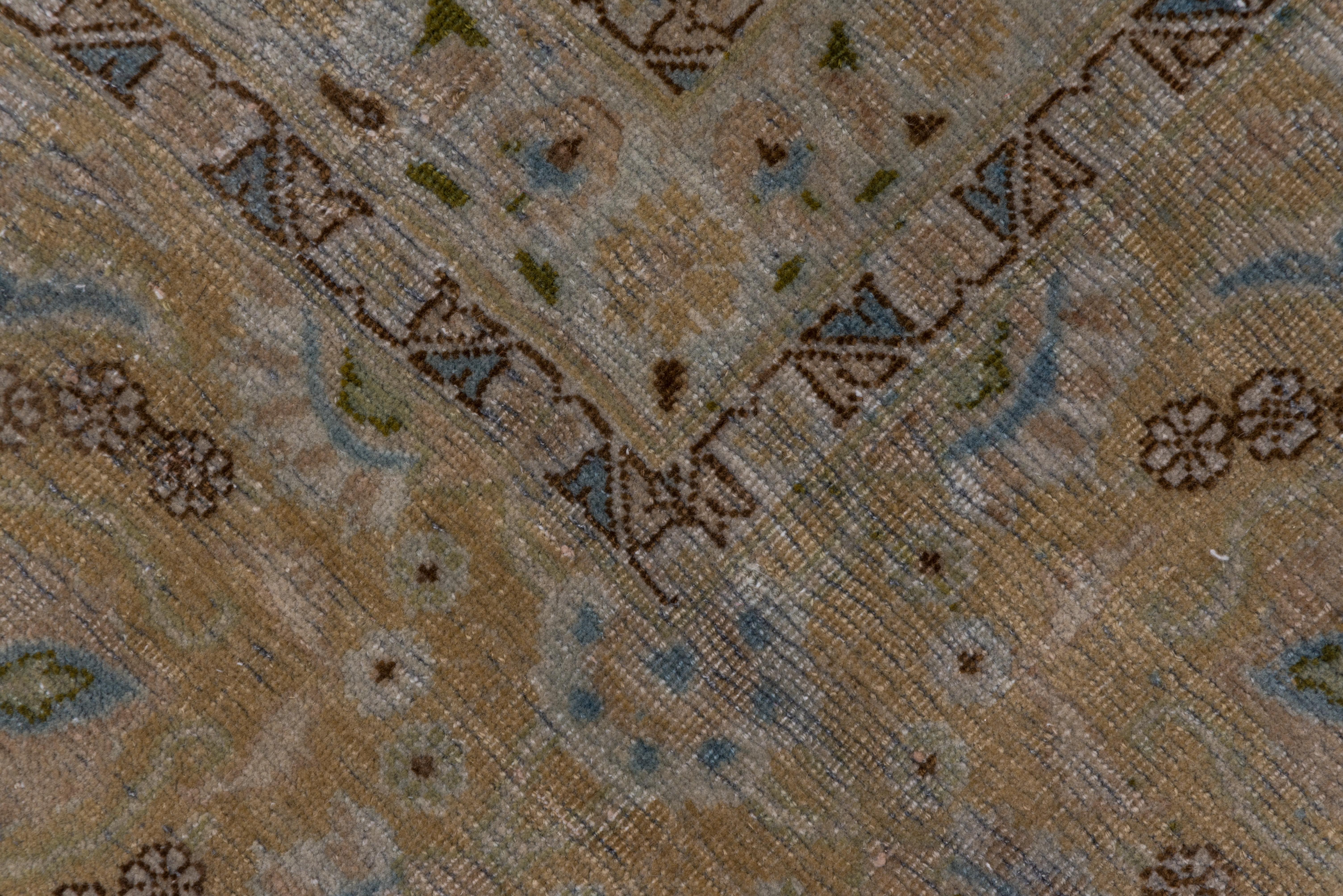 Mid-20th Century Antique Persian Meshed Carpet, Brown Field For Sale