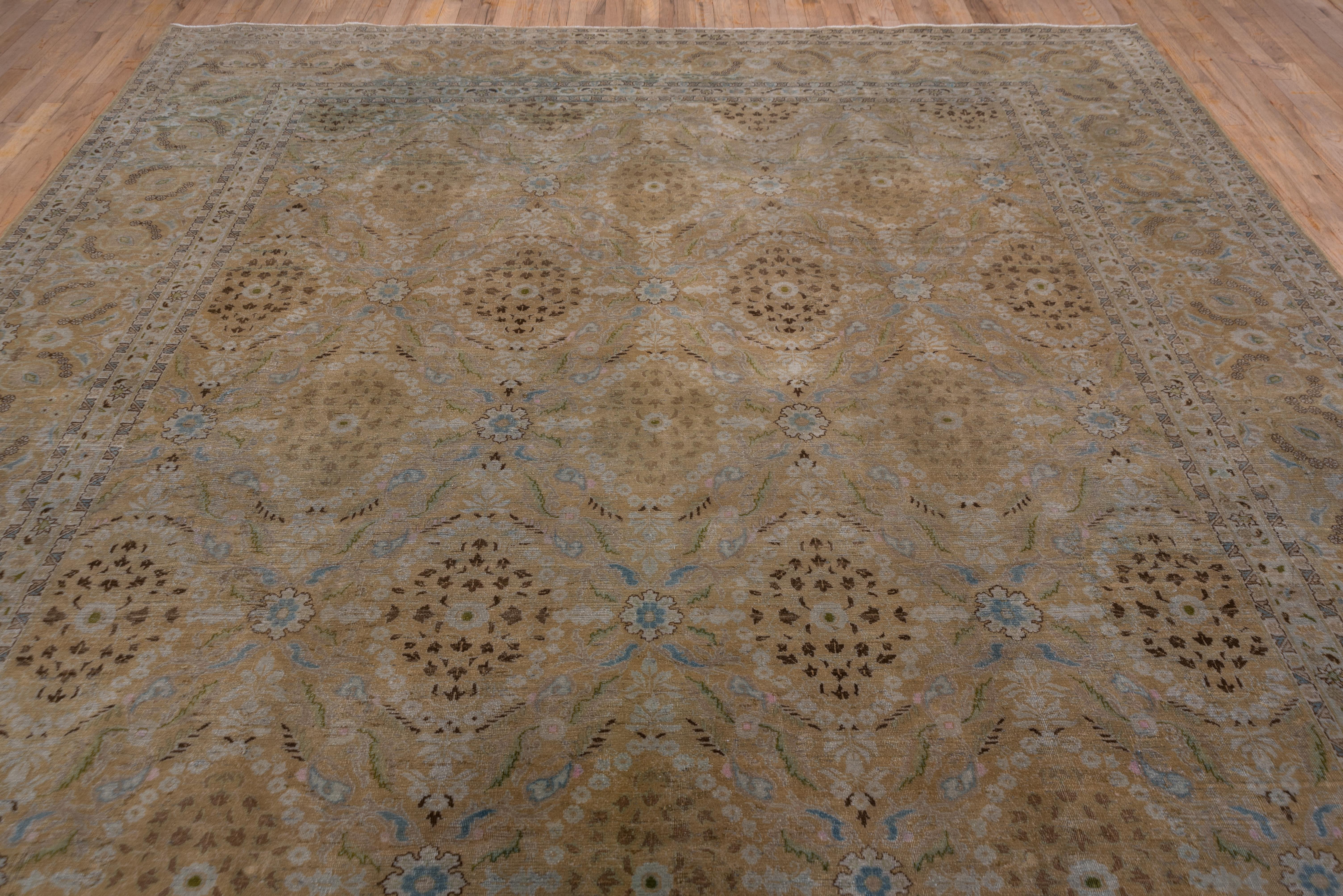 Antique Persian Meshed Carpet, Brown Field For Sale 2