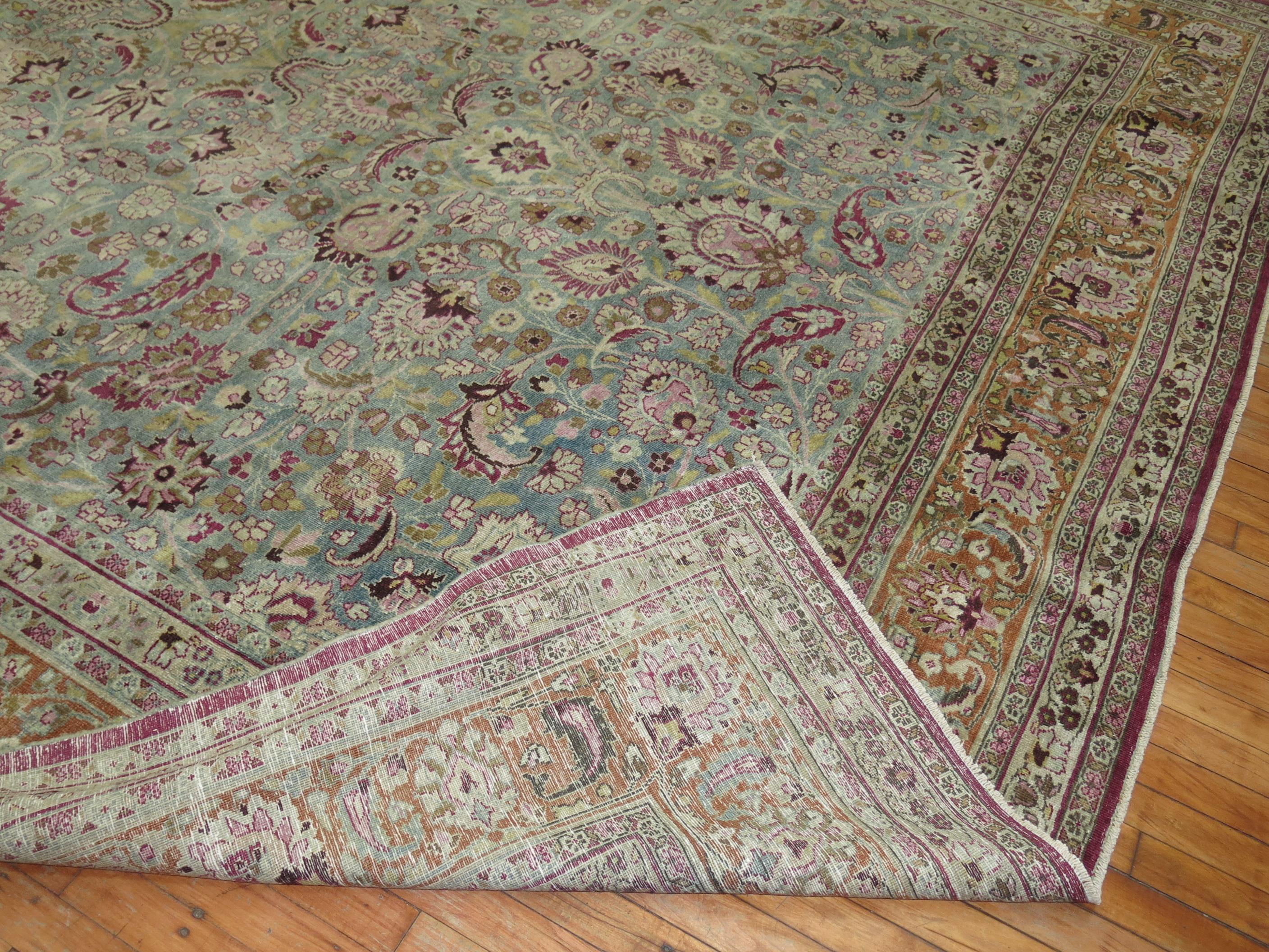 Hand-Woven Antique Persian Meshed Rug For Sale