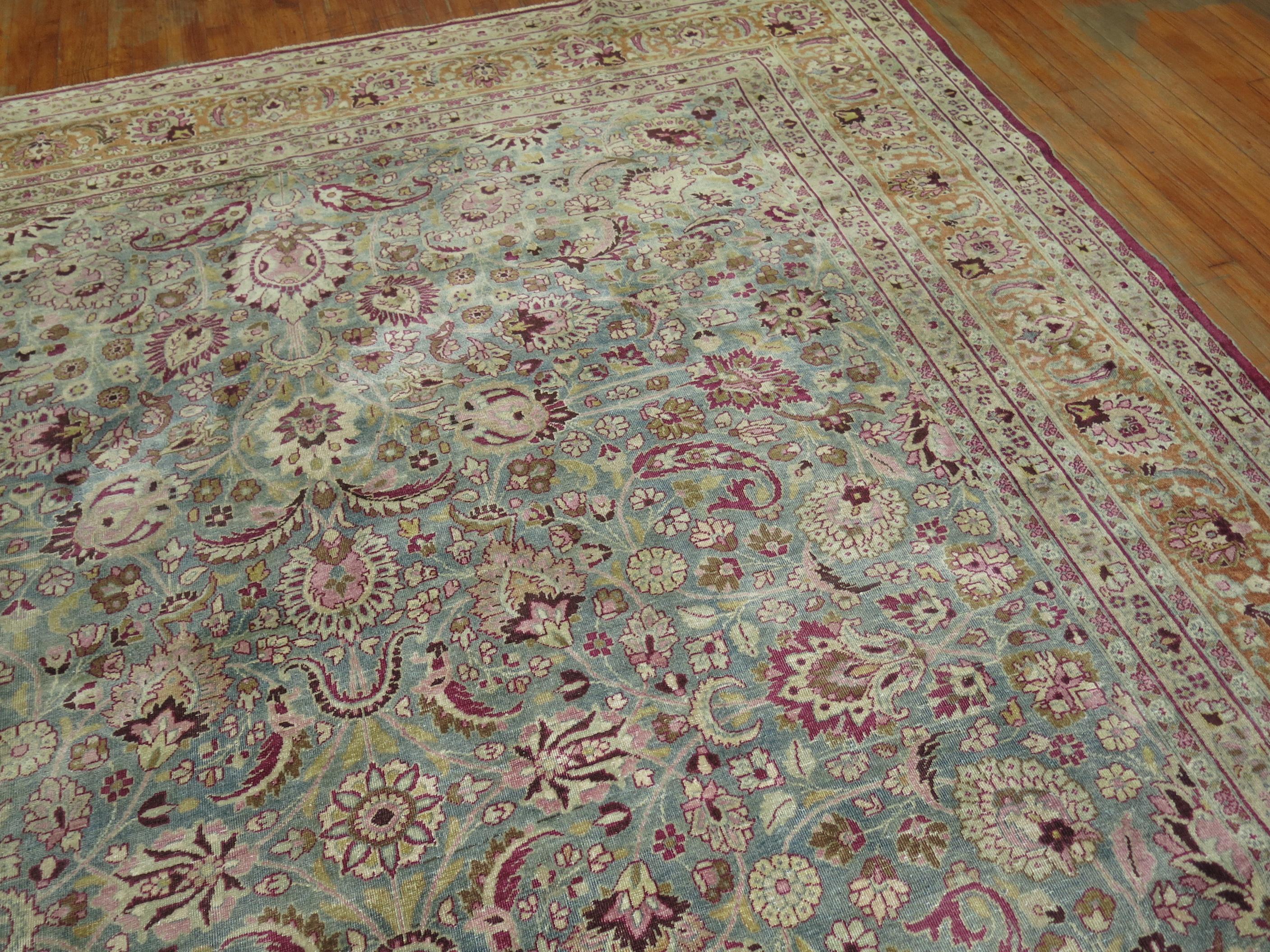 20th Century Antique Persian Meshed Rug For Sale