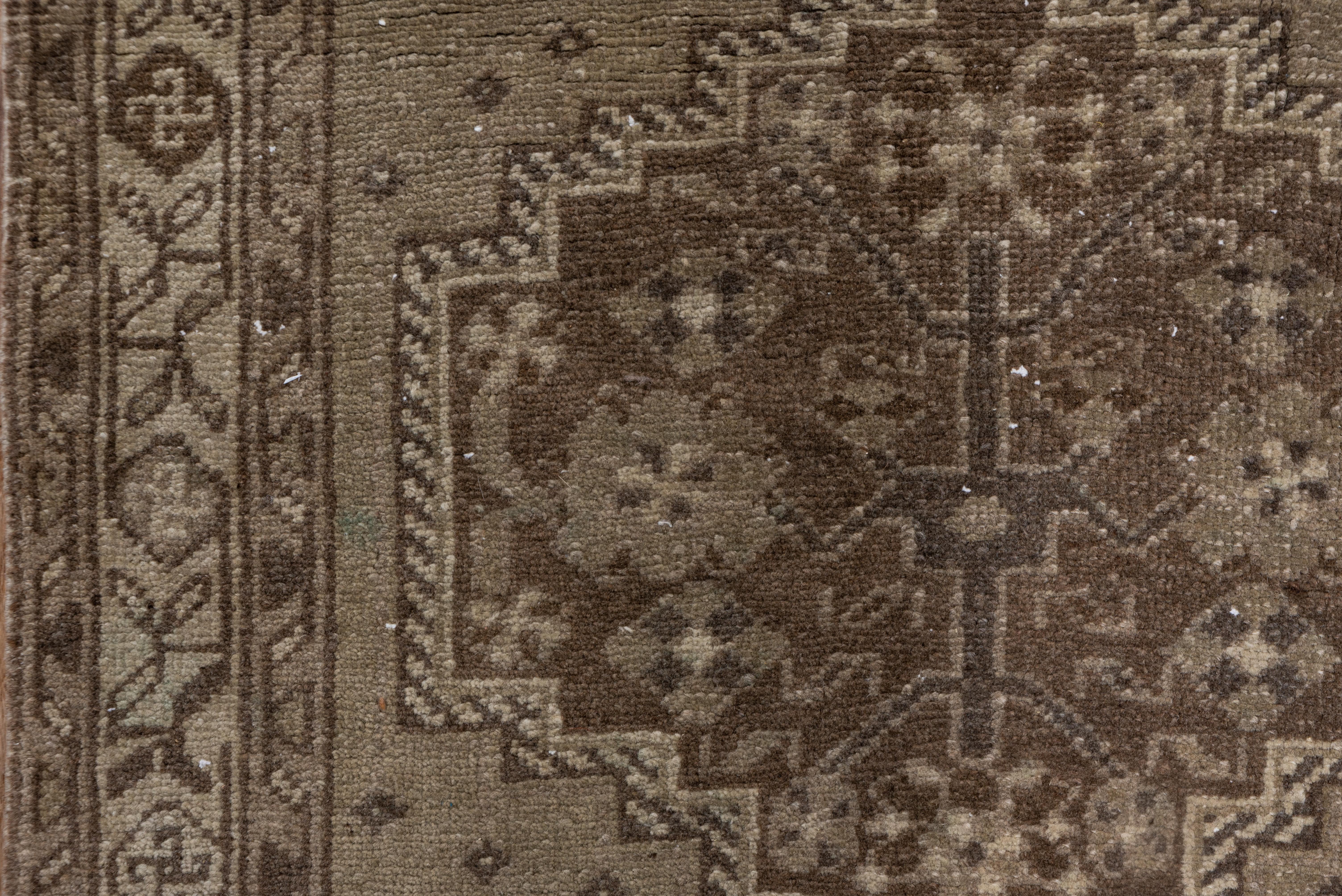 Mid-20th Century Antique Persian Meshkin Long Runner, Neutral & Brown Palette, circa 1940s For Sale