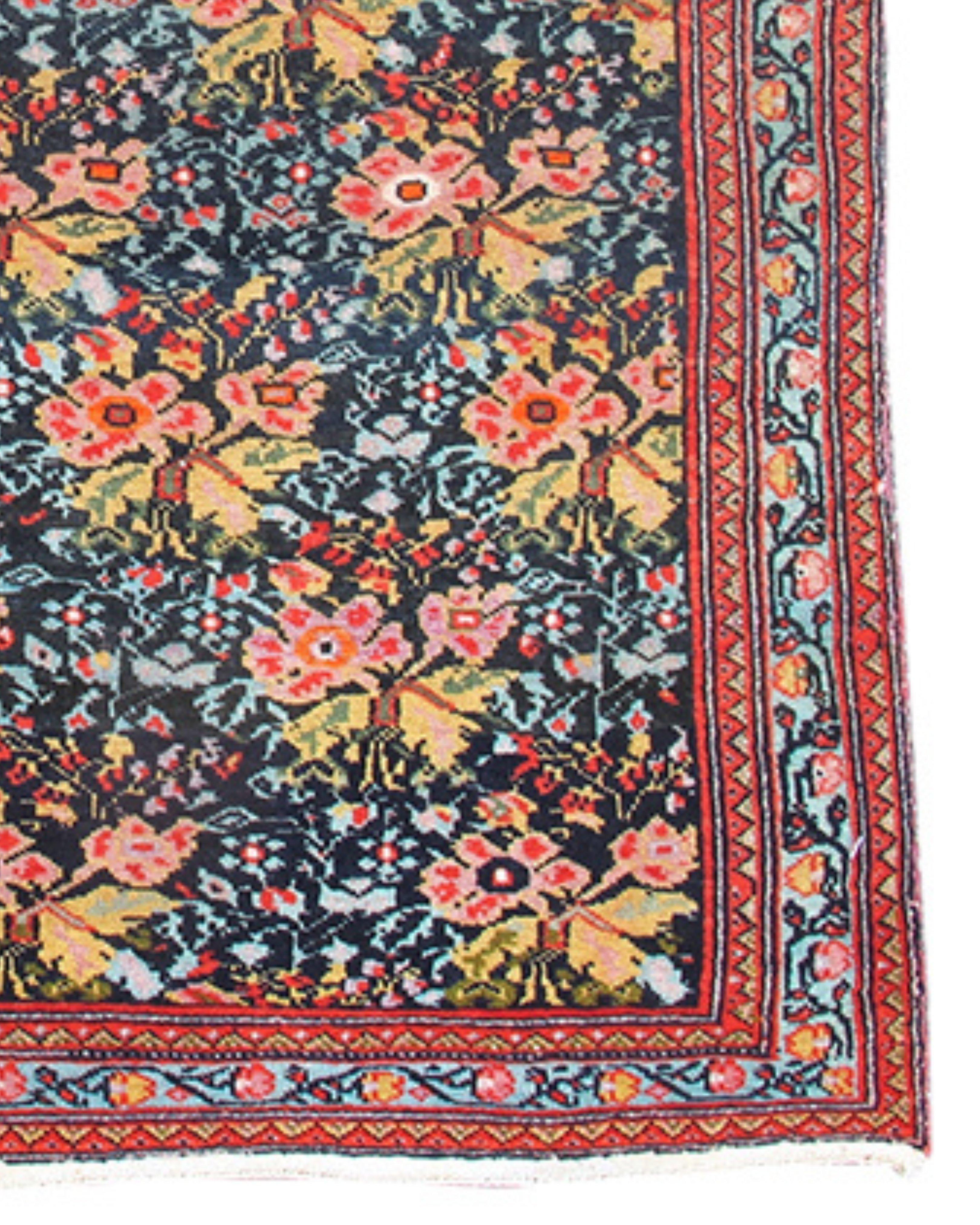 Wool Antique Persian Mishan Malayer Mat, Early 20th Century For Sale
