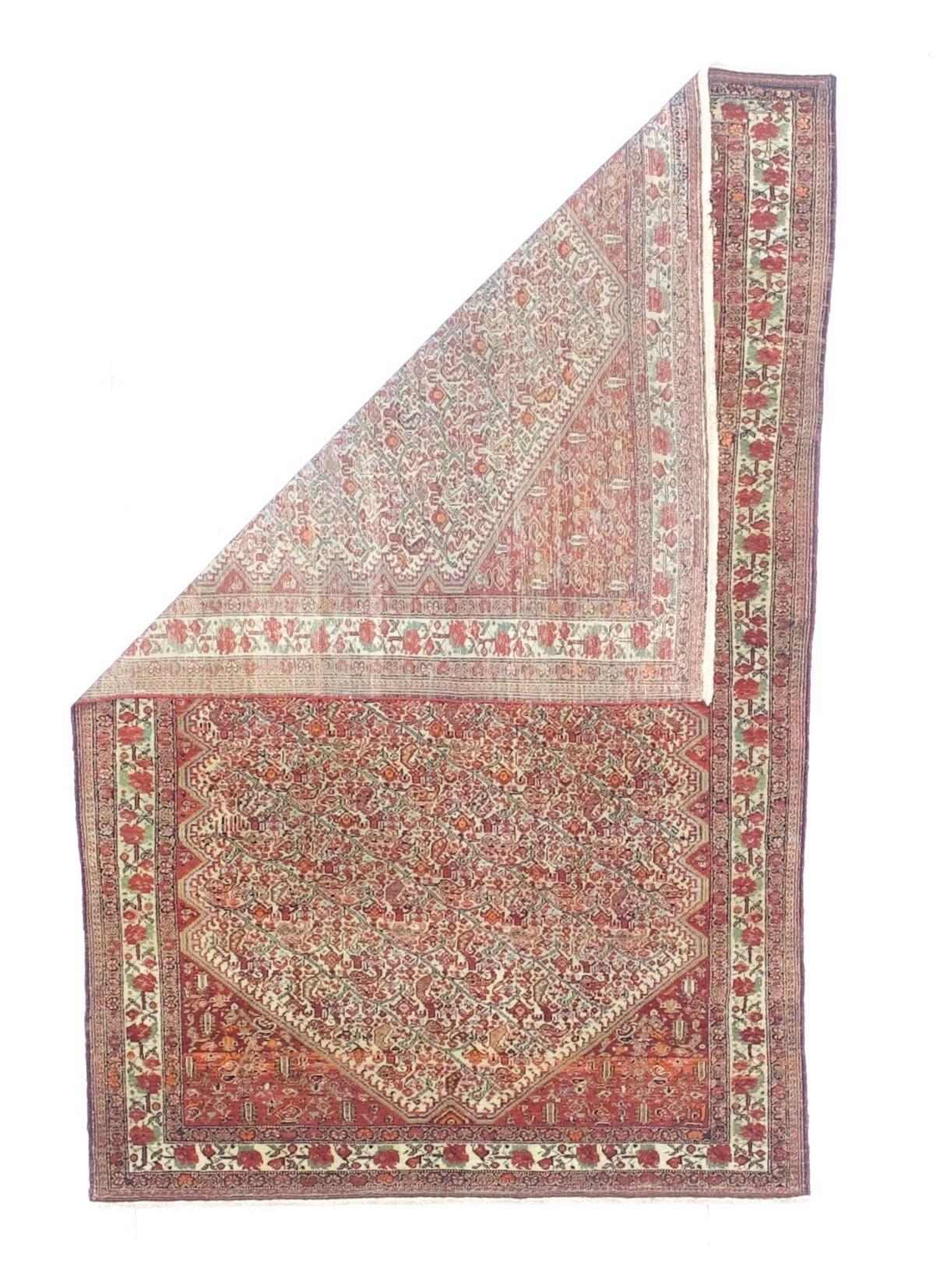 Antique Persian Mishan Malayer Rug 4'3