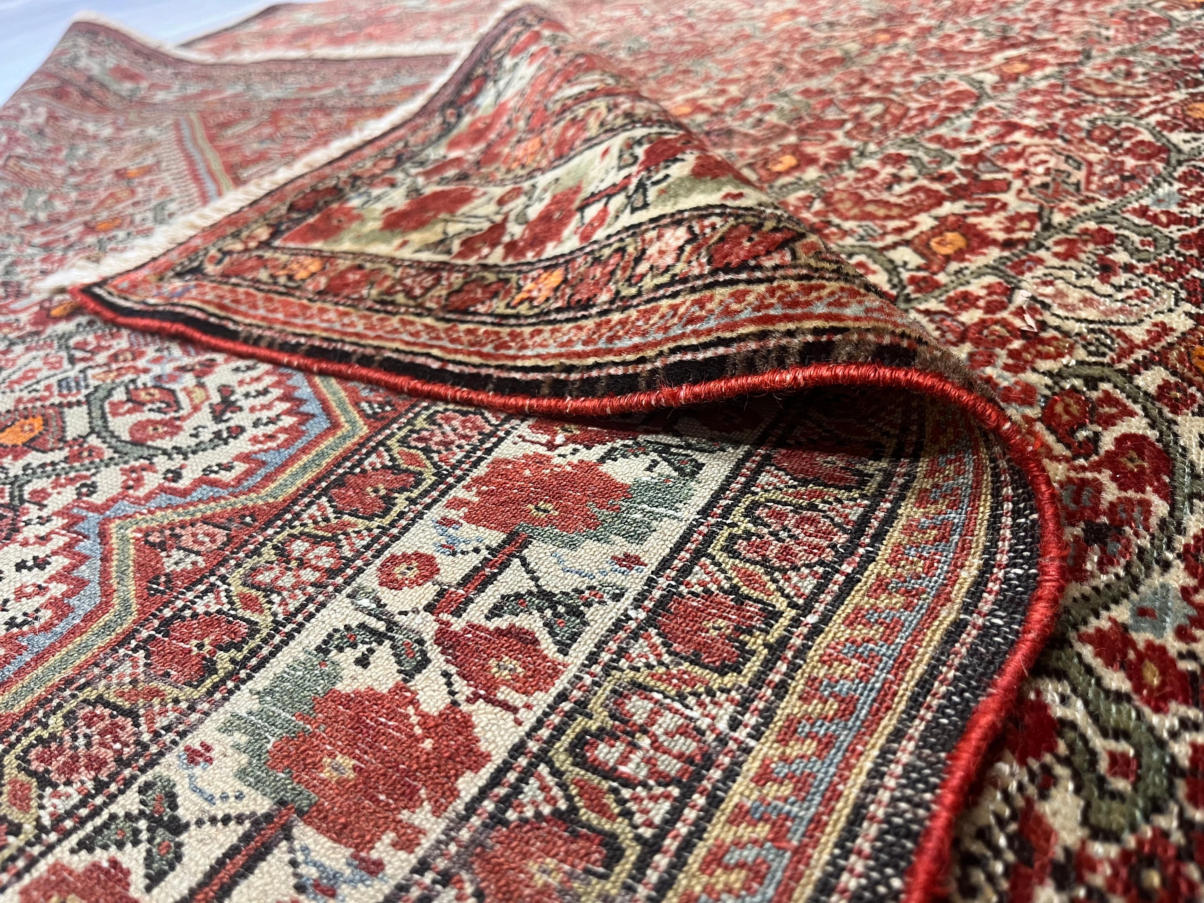 Wool Antique Persian Mishan Malayer Rug 4'3