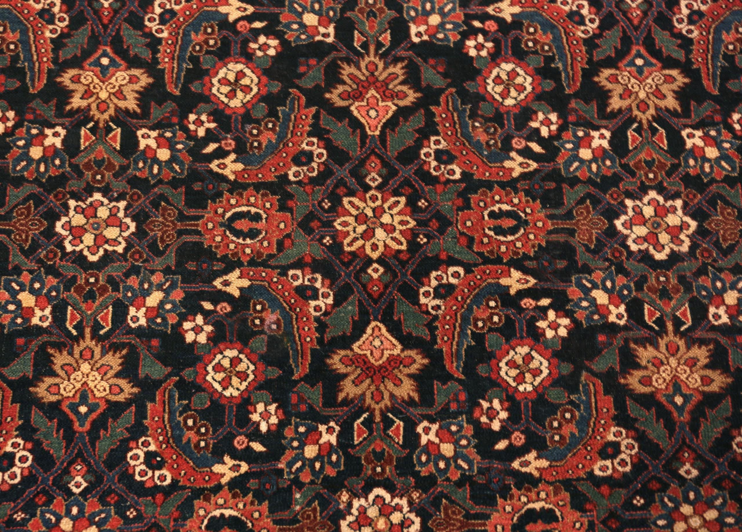 Hand-Knotted Antique Persian Mishan Malayer Rug