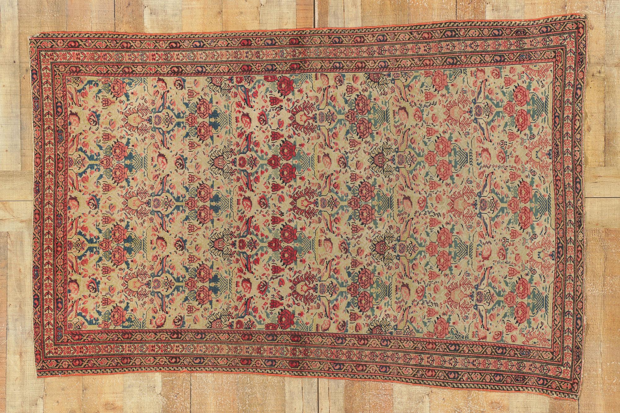 Antique Persian Mishan Malayer Rug with Zil es Sultan Design For Sale 1