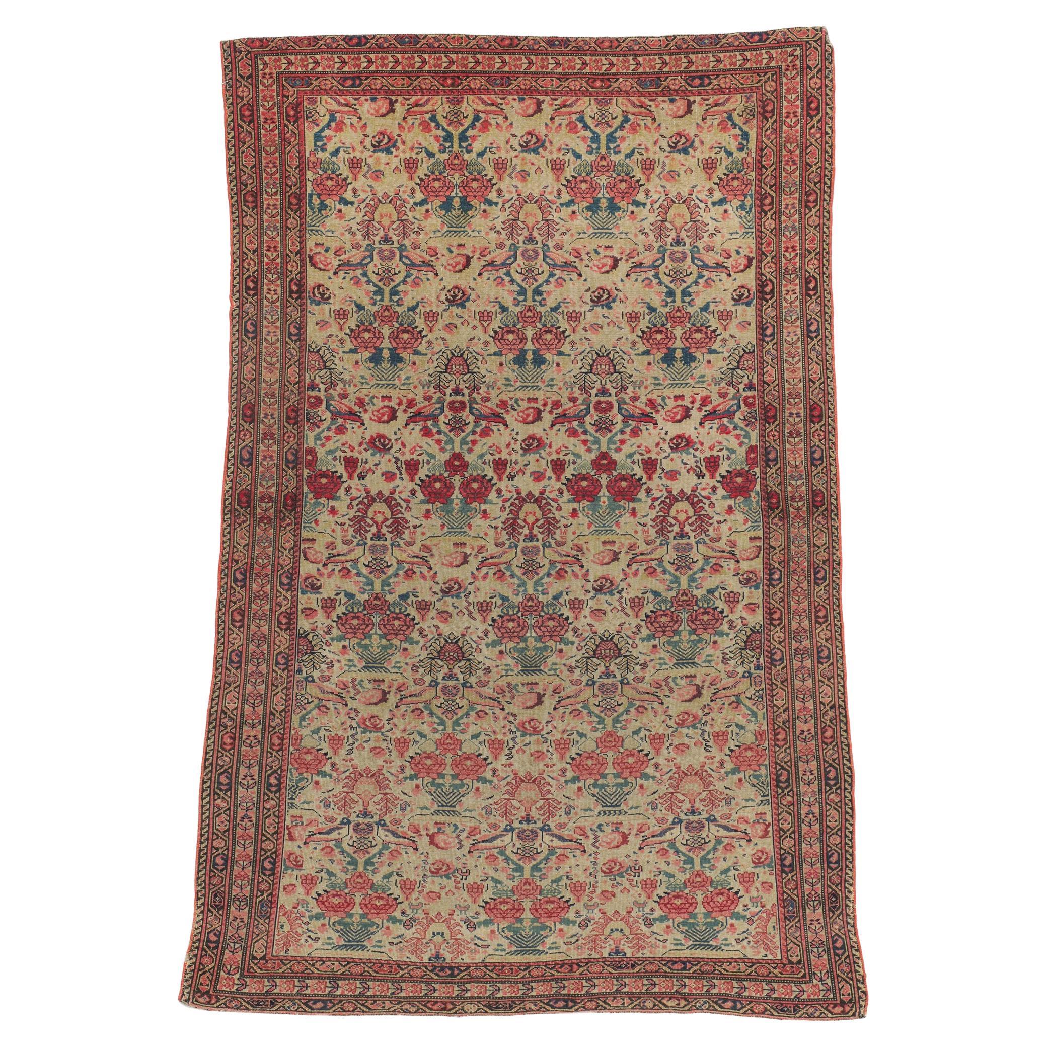 Antique Persian Mishan Malayer Rug with Zil es Sultan Design For Sale