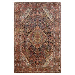 Antique Persian Mohajeran Sarouk Blue