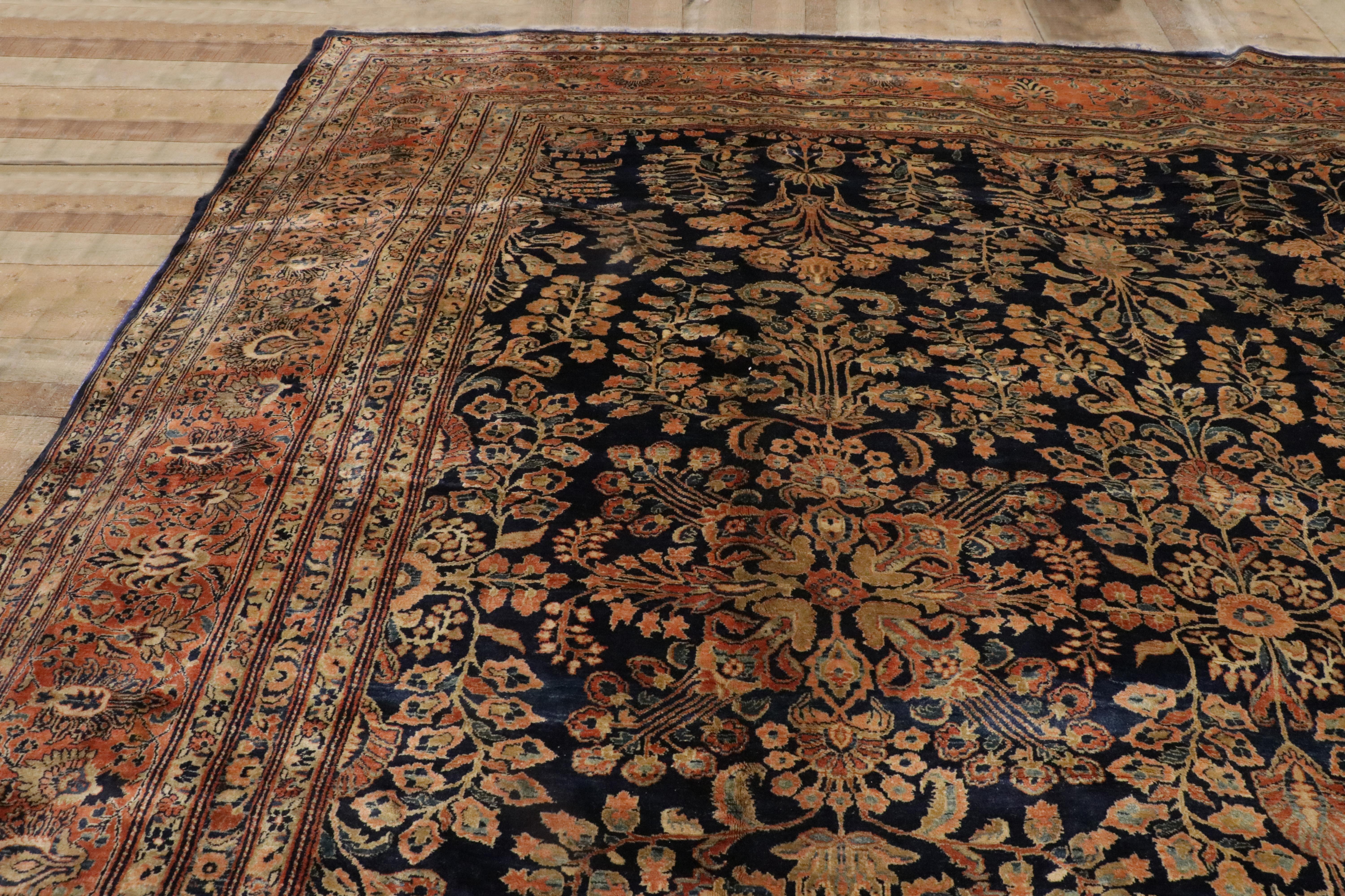 1900's Persian Mohajeran Sarouk Carpet with Traditional Style 4