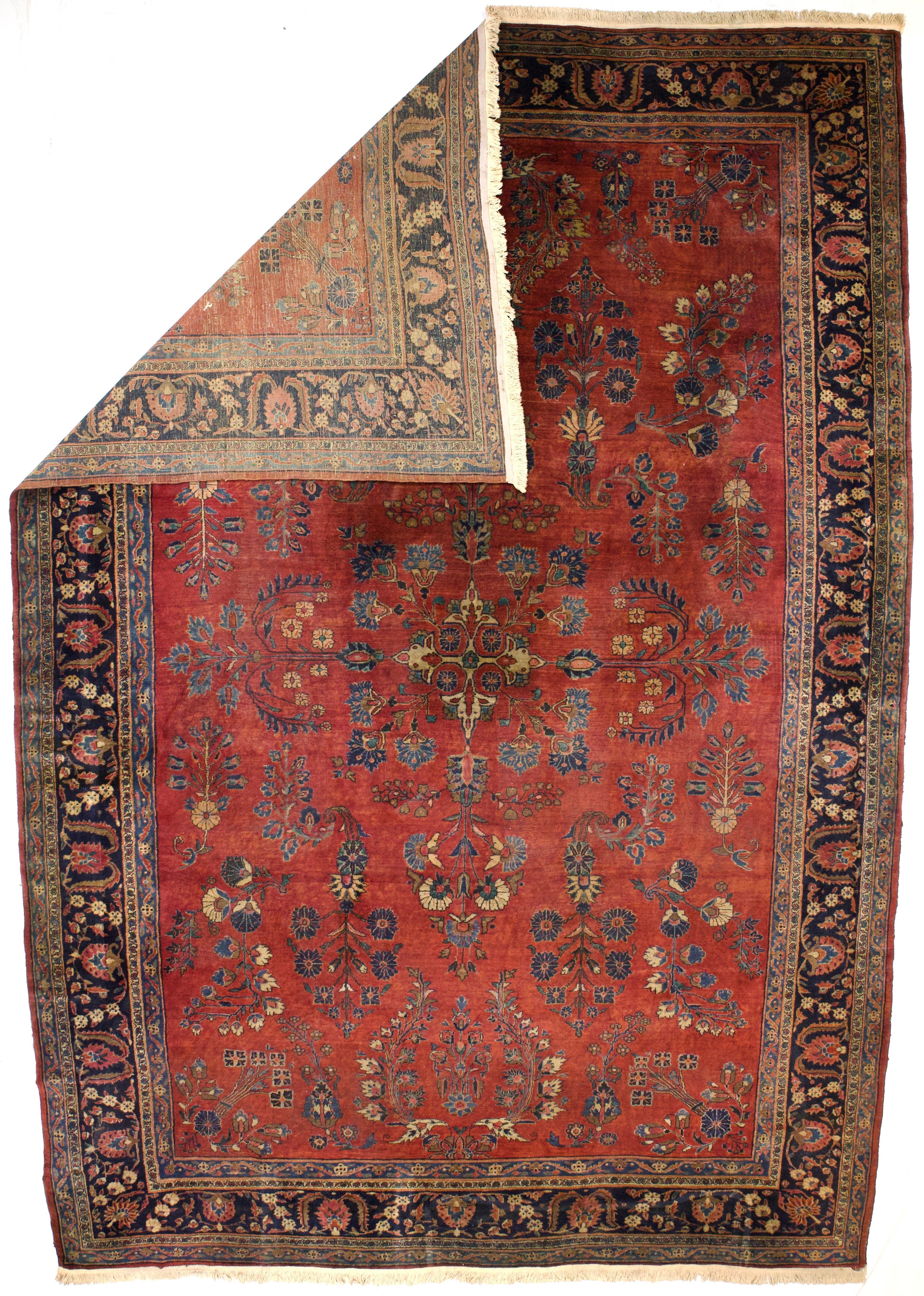 Antiker persischer Mohajeran Sarouk-Teppich 10'6