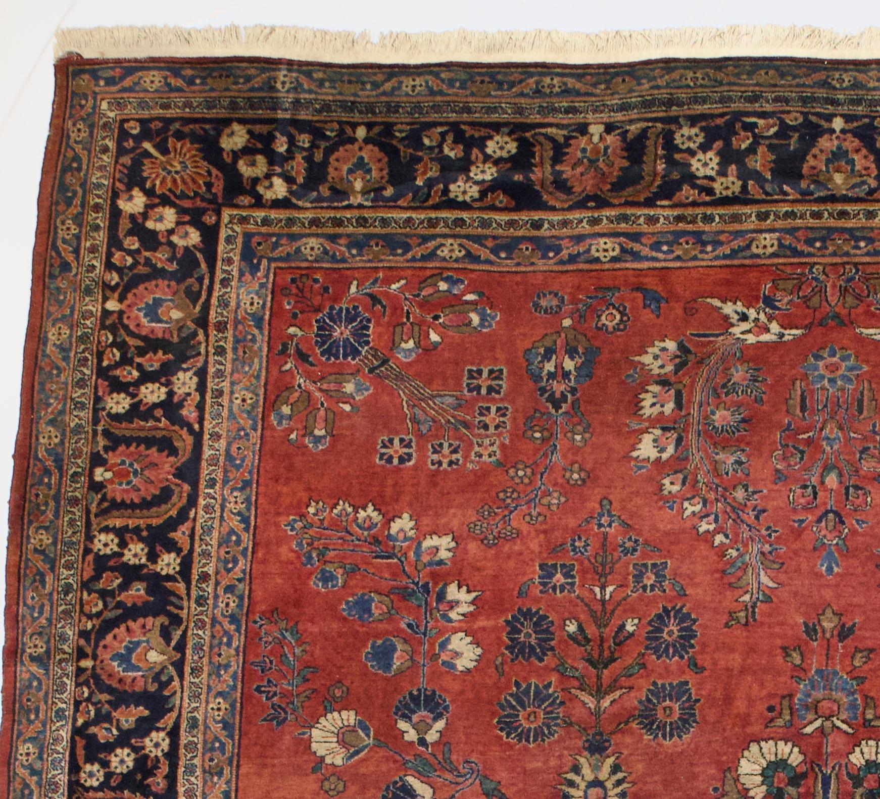 Antike persische Mohajeran Sarouk Teppich 10'6 x 15'0