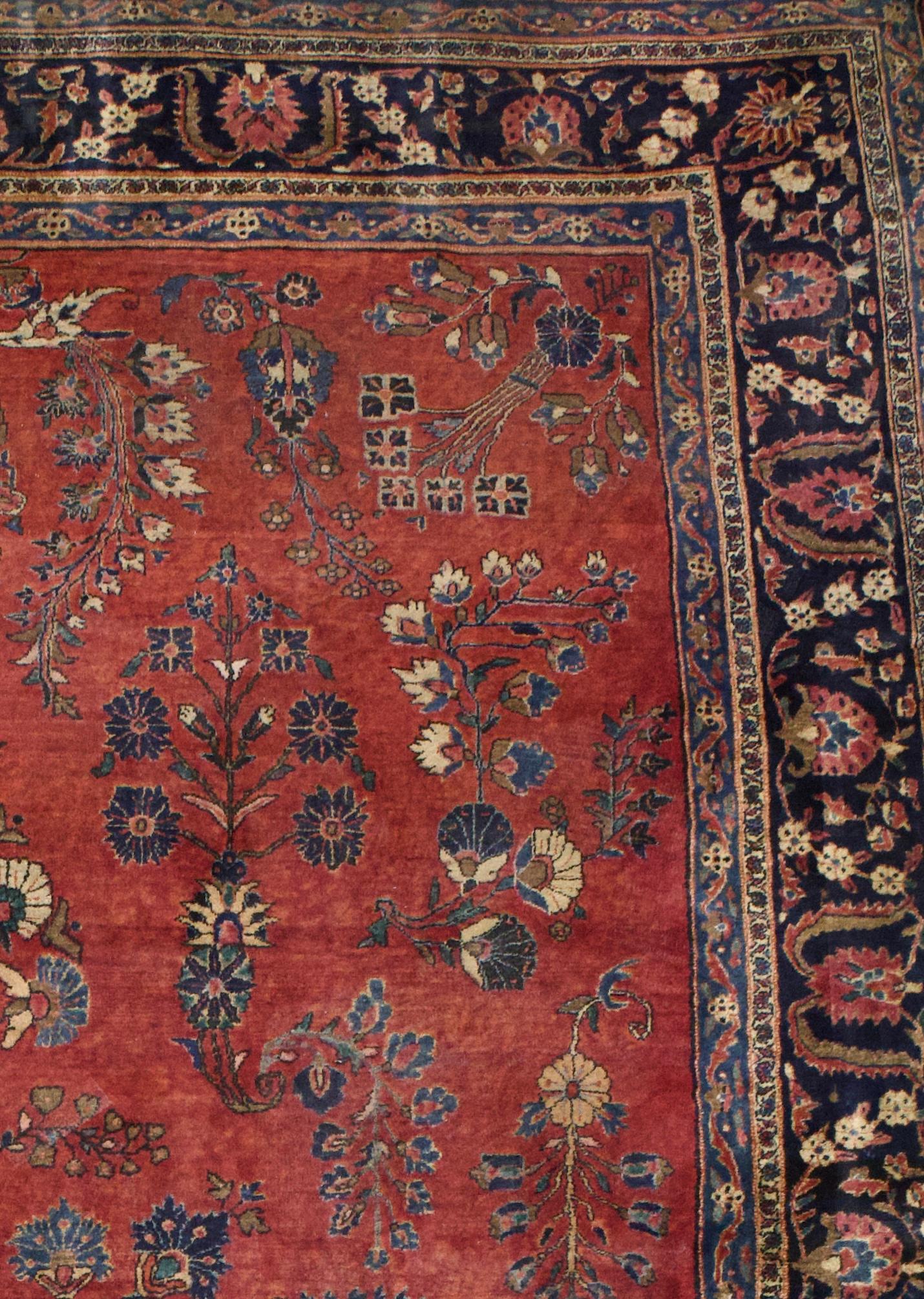 Antike persische Mohajeran Sarouk Teppich 10'6 x 15'0