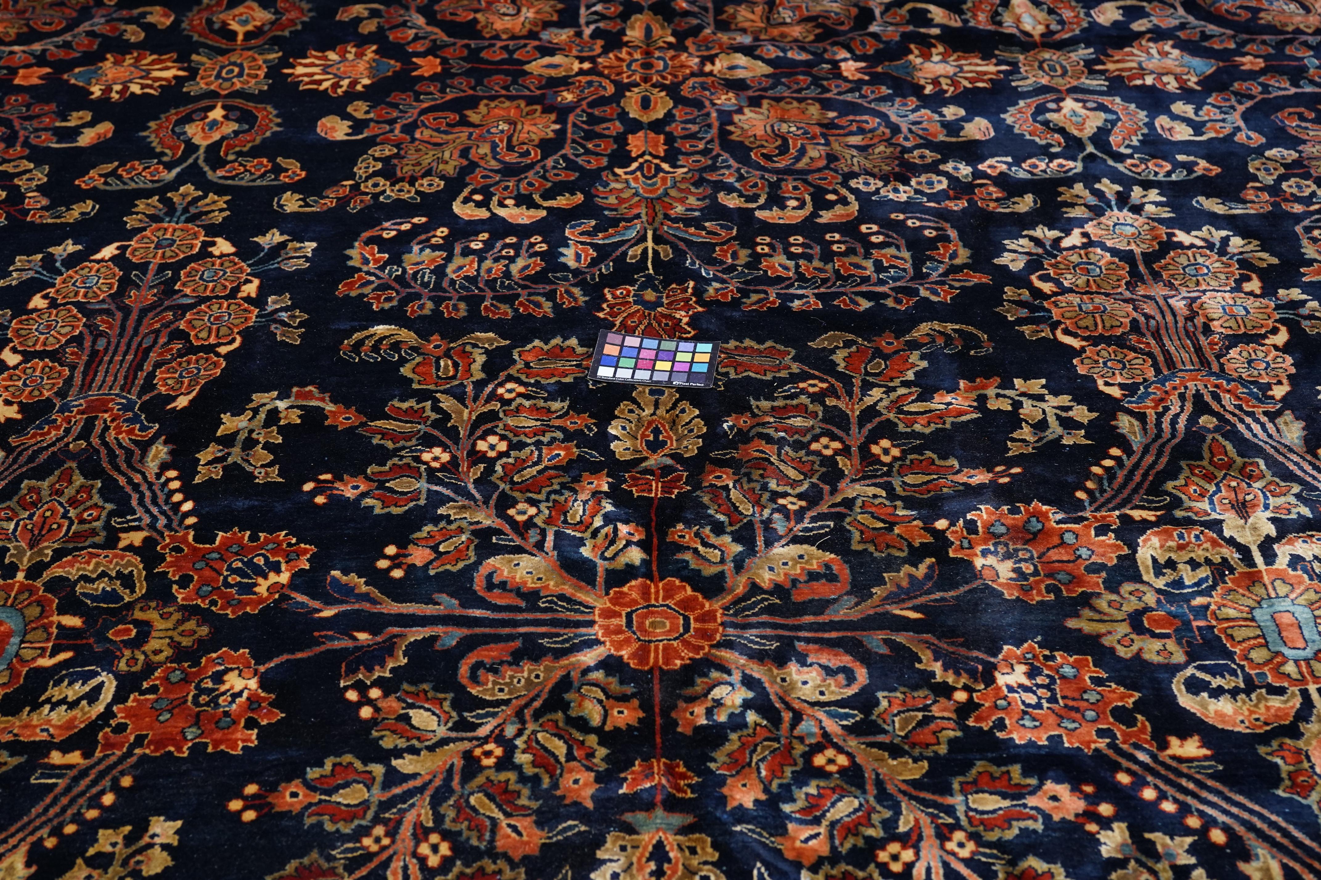 Antiker persischer Mohajeran Sarouk Teppich 13'0