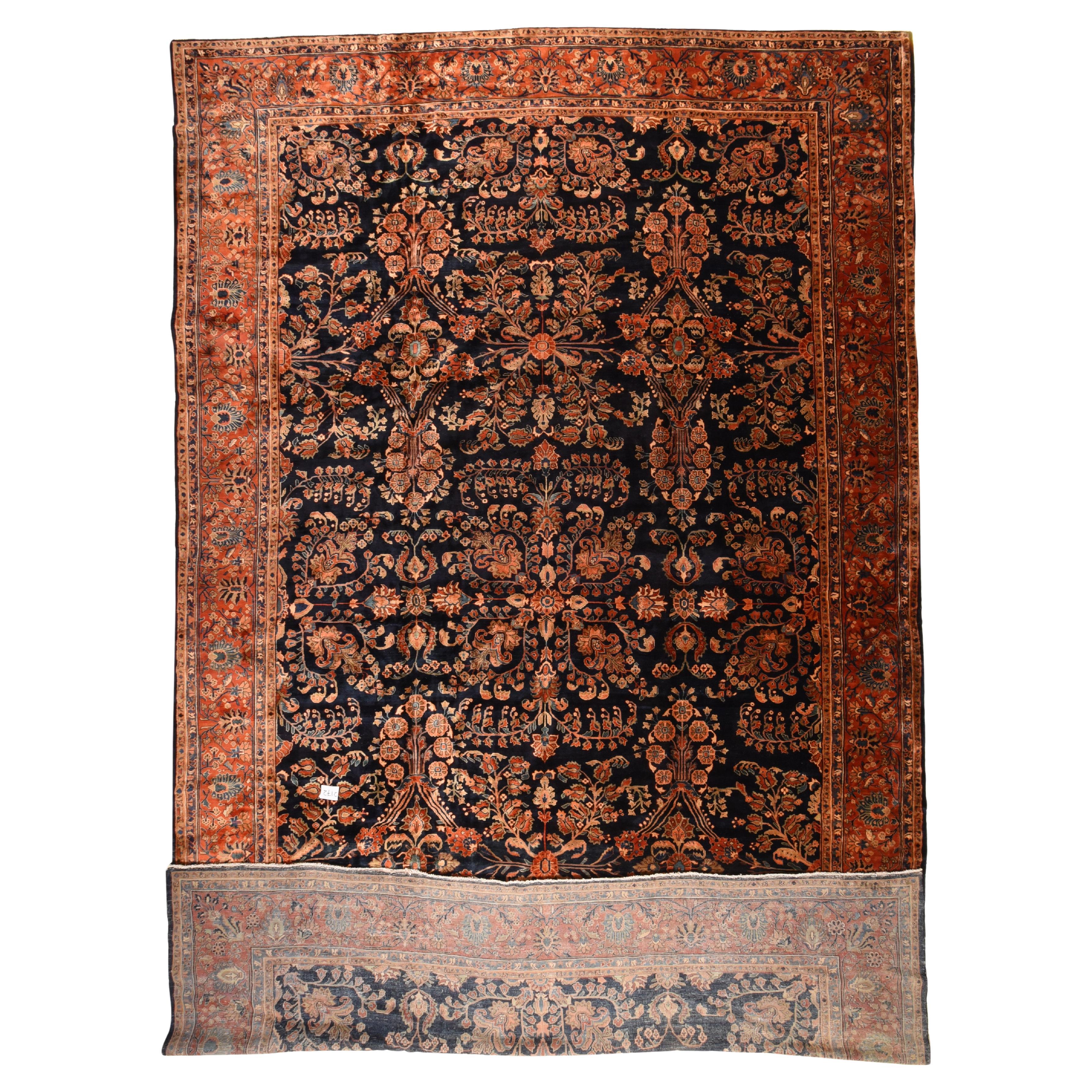 Antiker persischer Mohajeran Sarouk Teppich 13'0" x 21'10 im Angebot