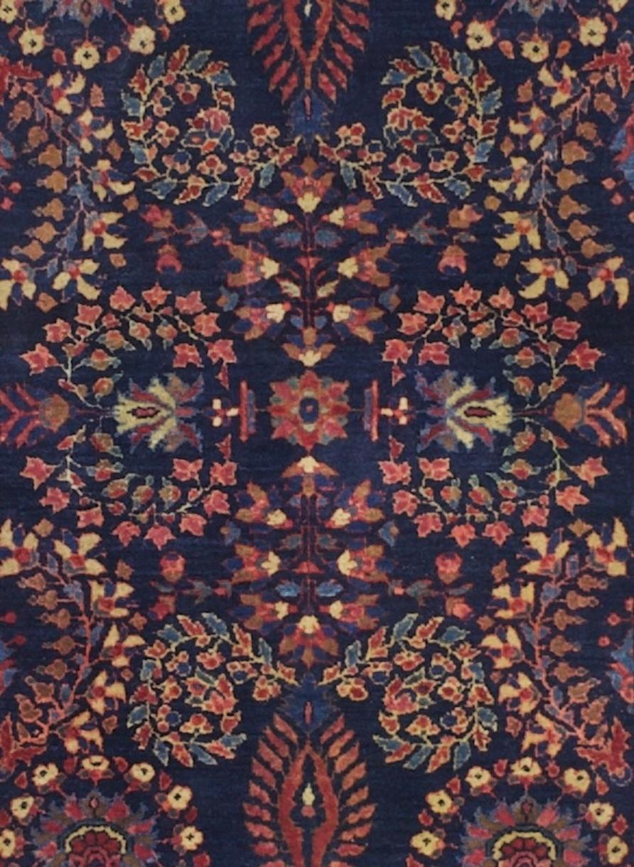 Antiker persischer Mohajeran Sarouk Teppich 2'5
