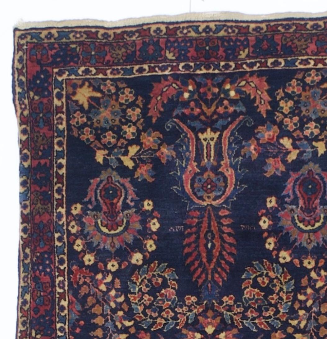 Antiker persischer Mohajeran Sarouk Teppich 2'5