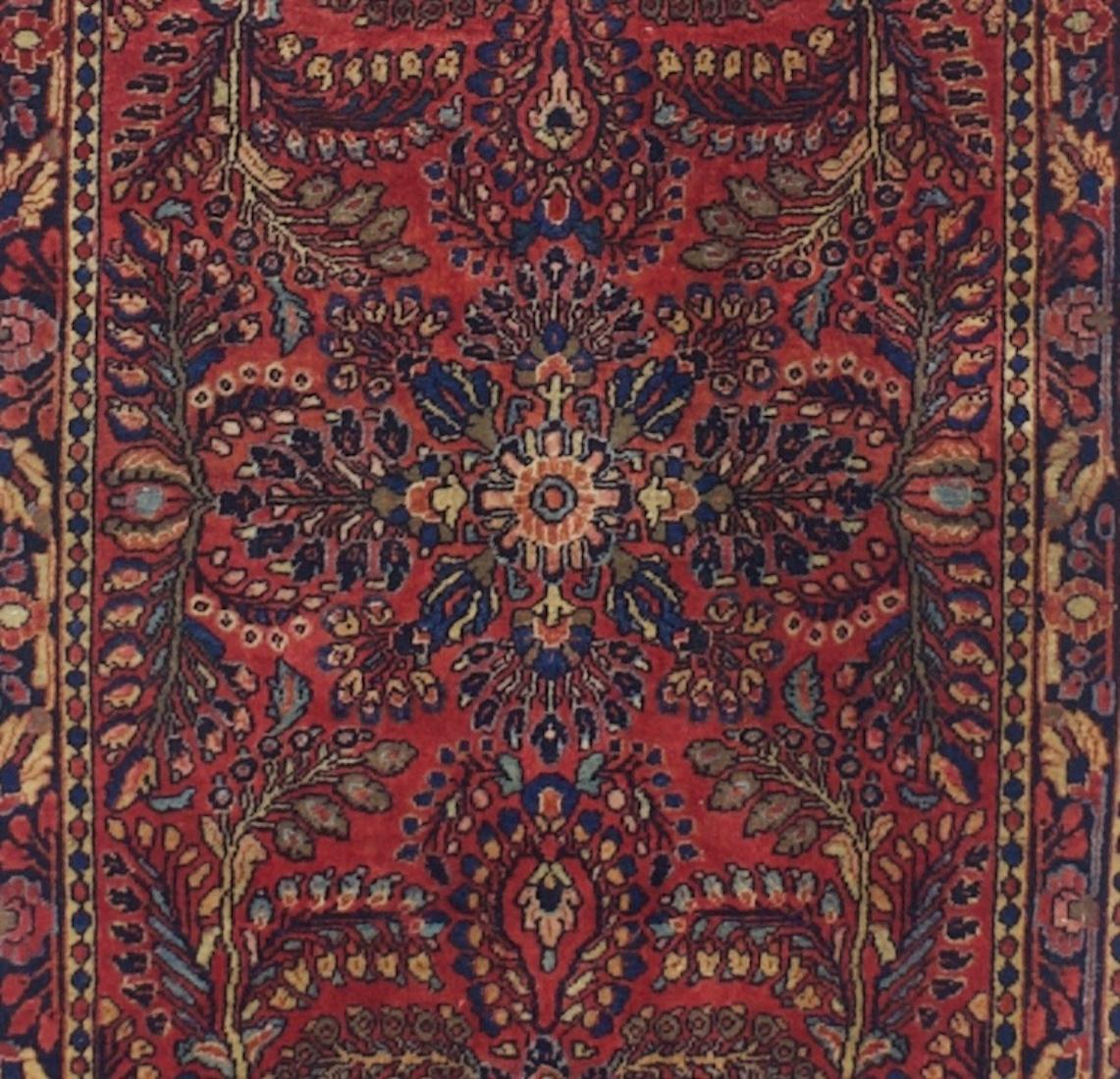 Antiker persischer Mohajeran-Sarouk-Teppich  2’6