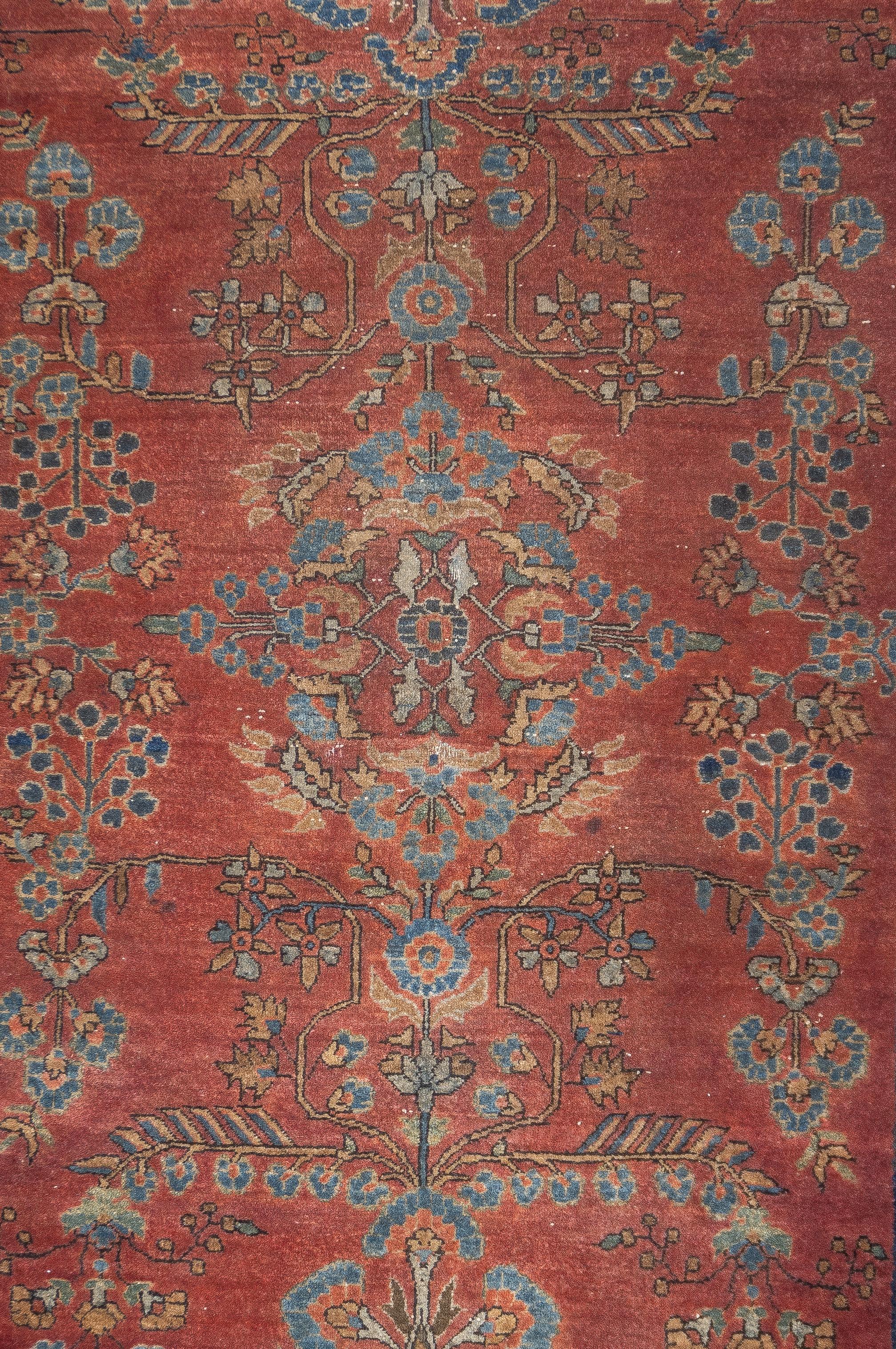 Antique Persian Mohajeran Sarouk Rug 3'3'' x 4'8'' In Good Condition For Sale In New York, NY