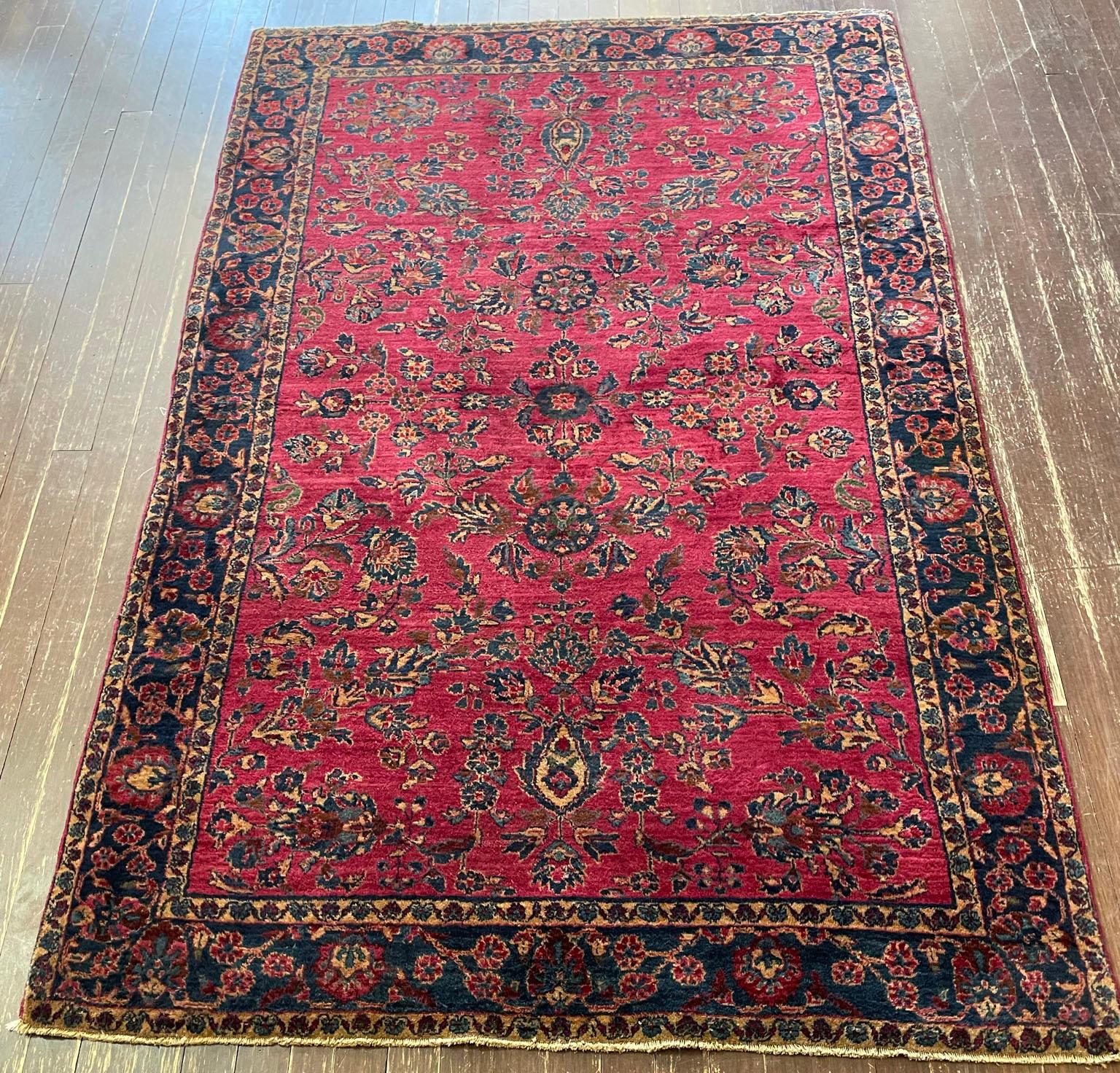 Perse Tapis persan ancien Mohajeran Sarouk, vers 1910 101,6 x 165,4 cm en vente