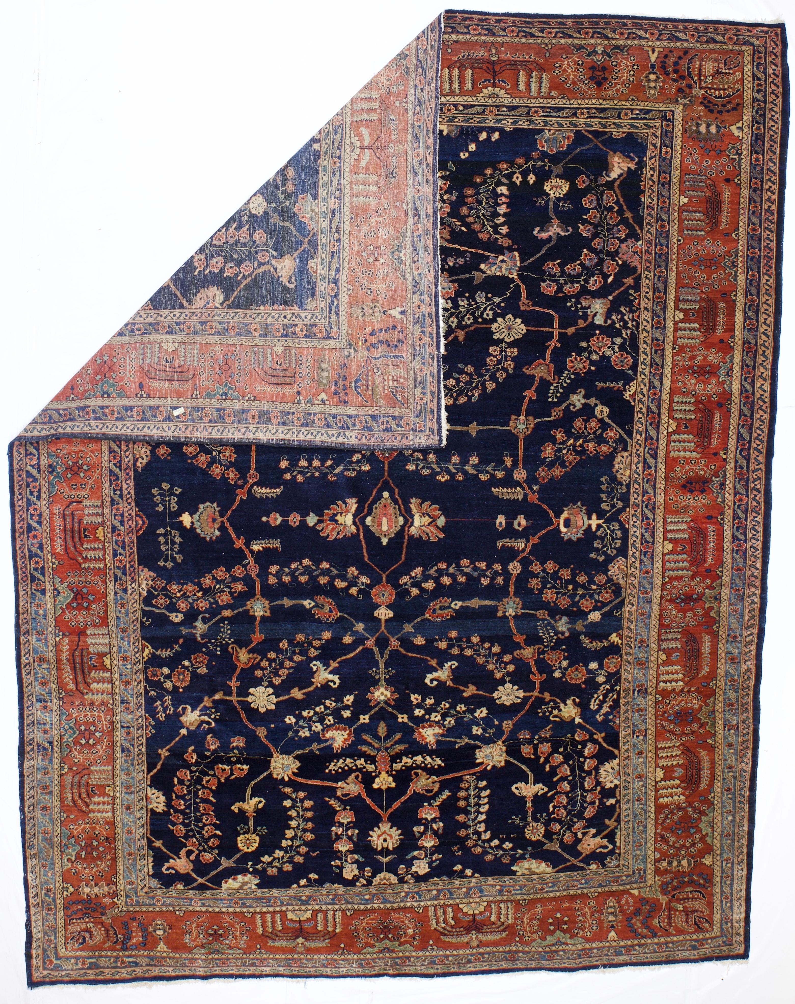 Antiker persischer Mohajeran Sarouk-Teppich 8'10