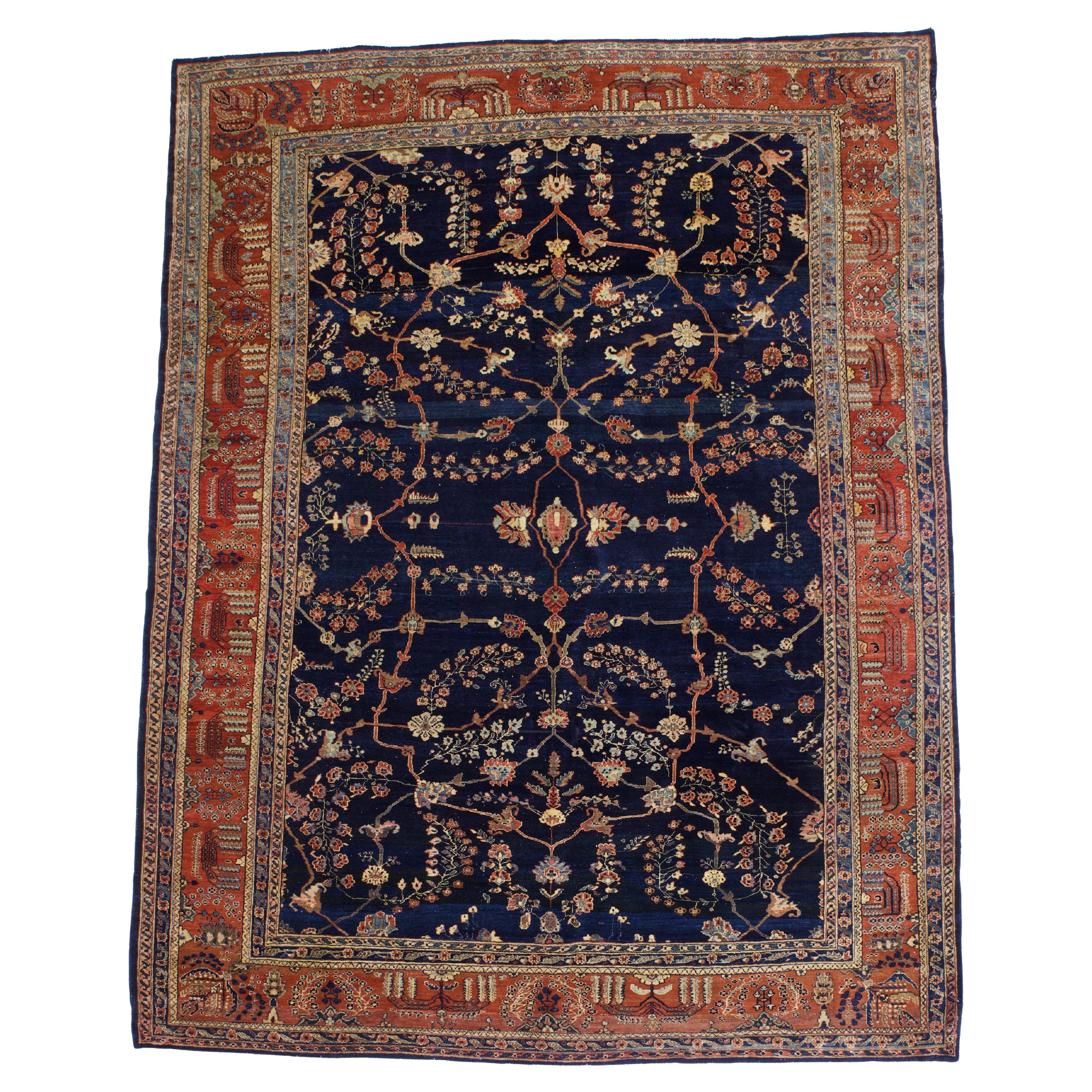 Antiker persischer Mohajeran Sarouk Teppich 8'10" x 11'6