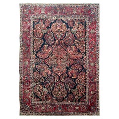 Antique Persian Mohajeran Sarouk Rug, c-1920's 6' x 8'6"