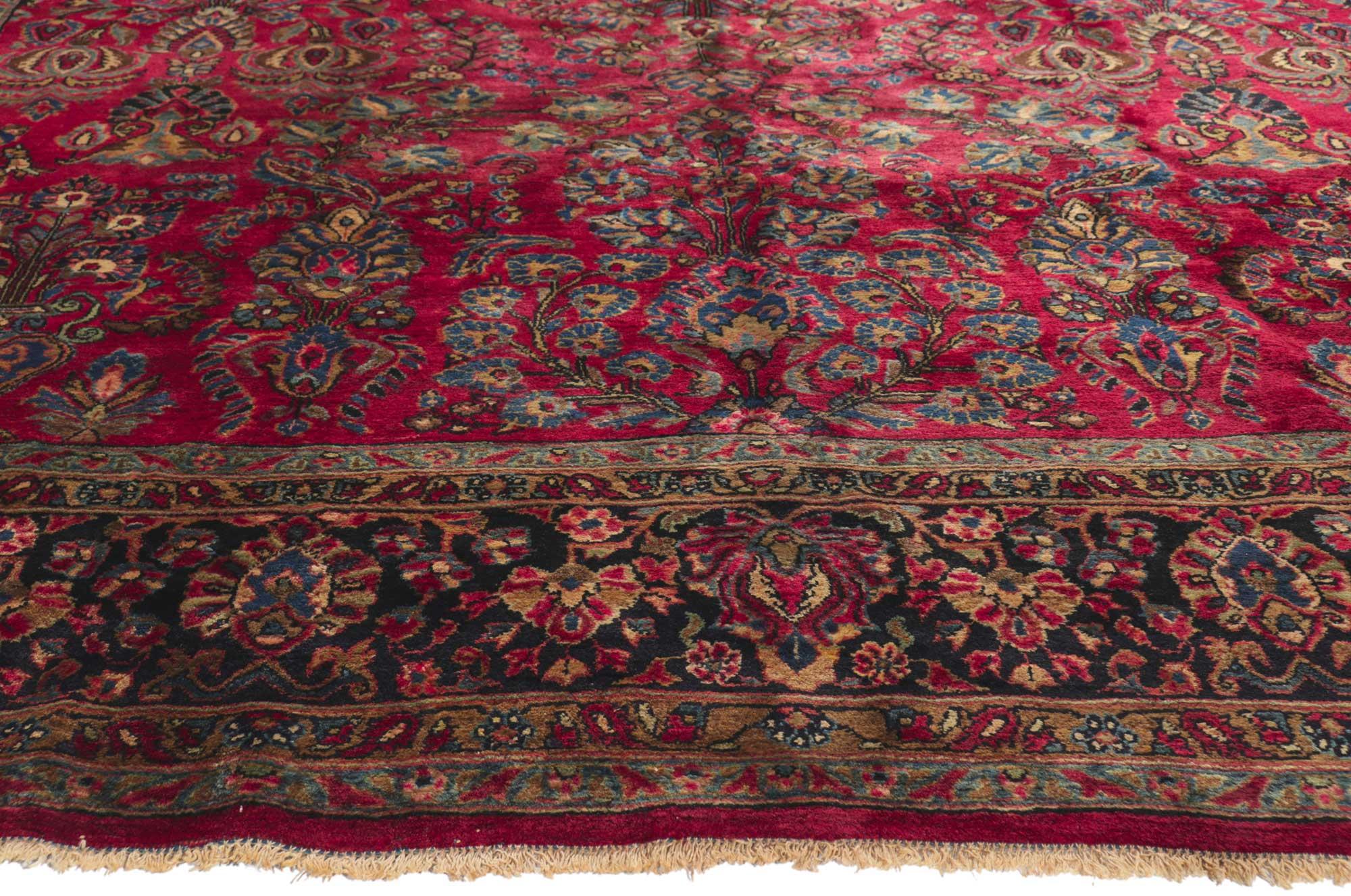 Antique Persian Mohajeran Sarouk Rug In Good Condition For Sale In Dallas, TX