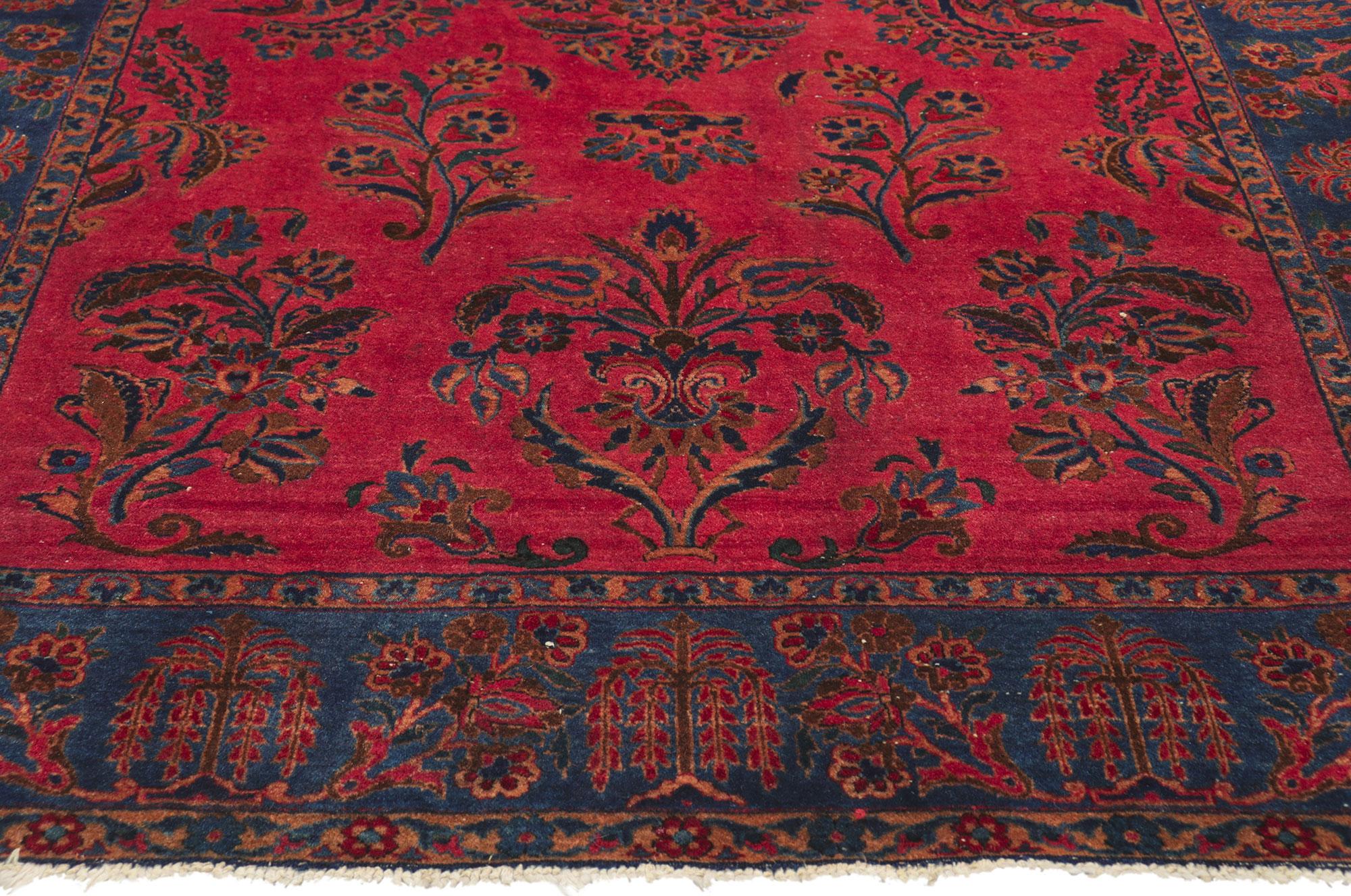 20th Century Antique Persian Mohajeran Sarouk Rug For Sale