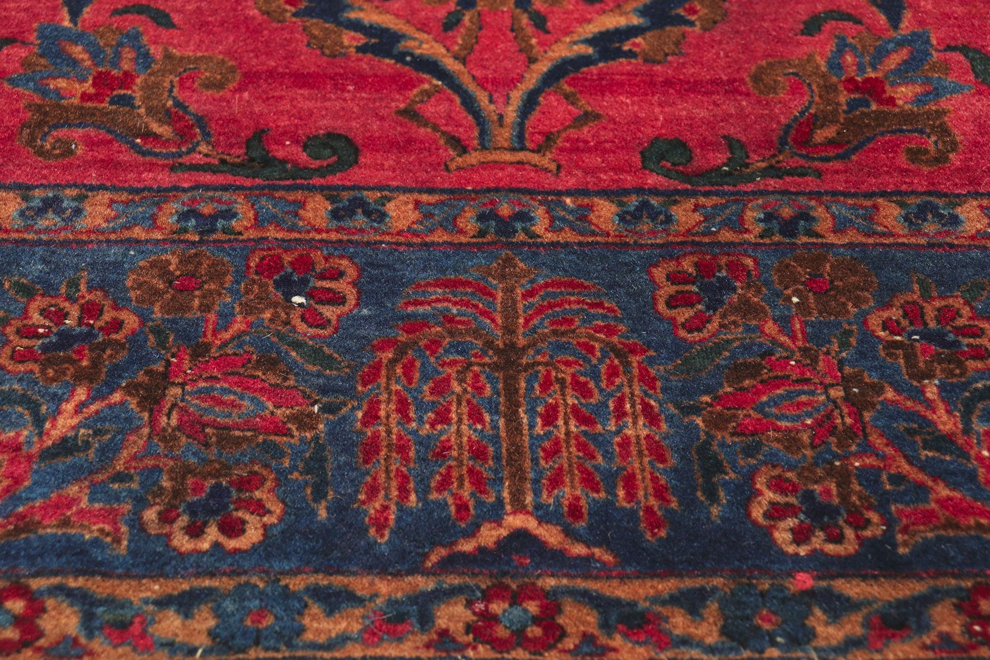 Wool Antique Persian Mohajeran Sarouk Rug For Sale