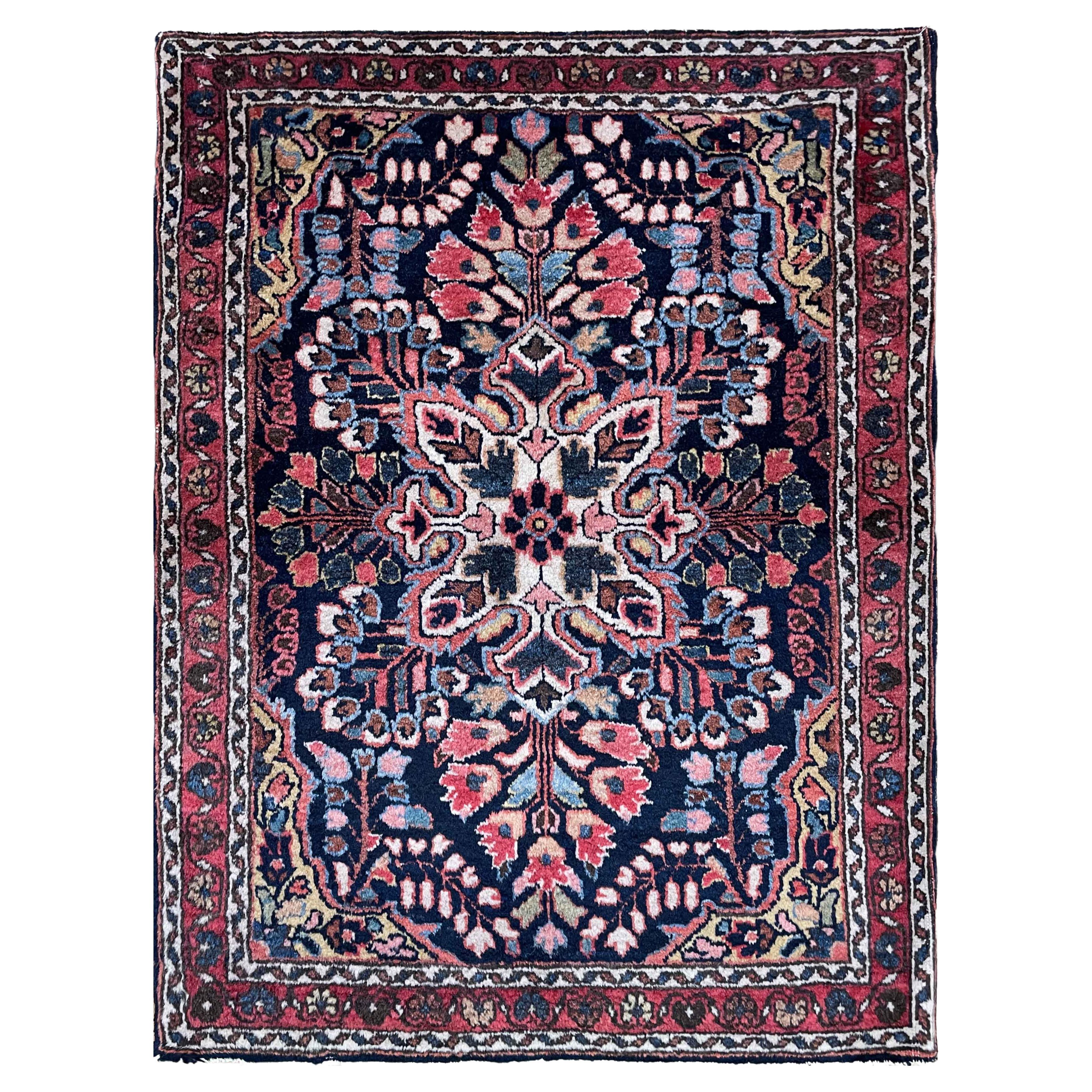 Antique Persian Mohajeran Sarouk Rug