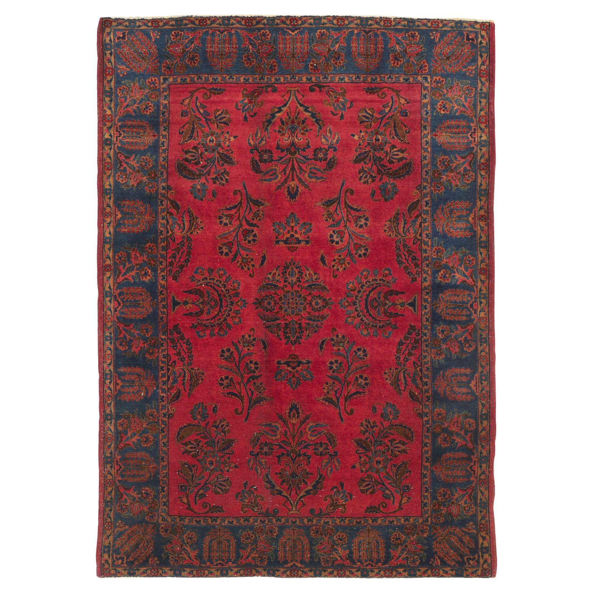 Antique Persian Mohajeran Sarouk Rug