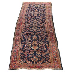 Antique Persian Mohajeran Wool Rug Runner C1930
