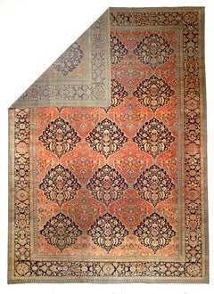 Antico tappeto persiano Mohtasham Kashan 10'4" x 14'6"
