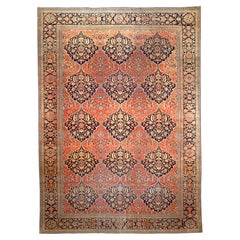 Antique Persian Mohtasham Kashan Rug 10’4” x 14’6”