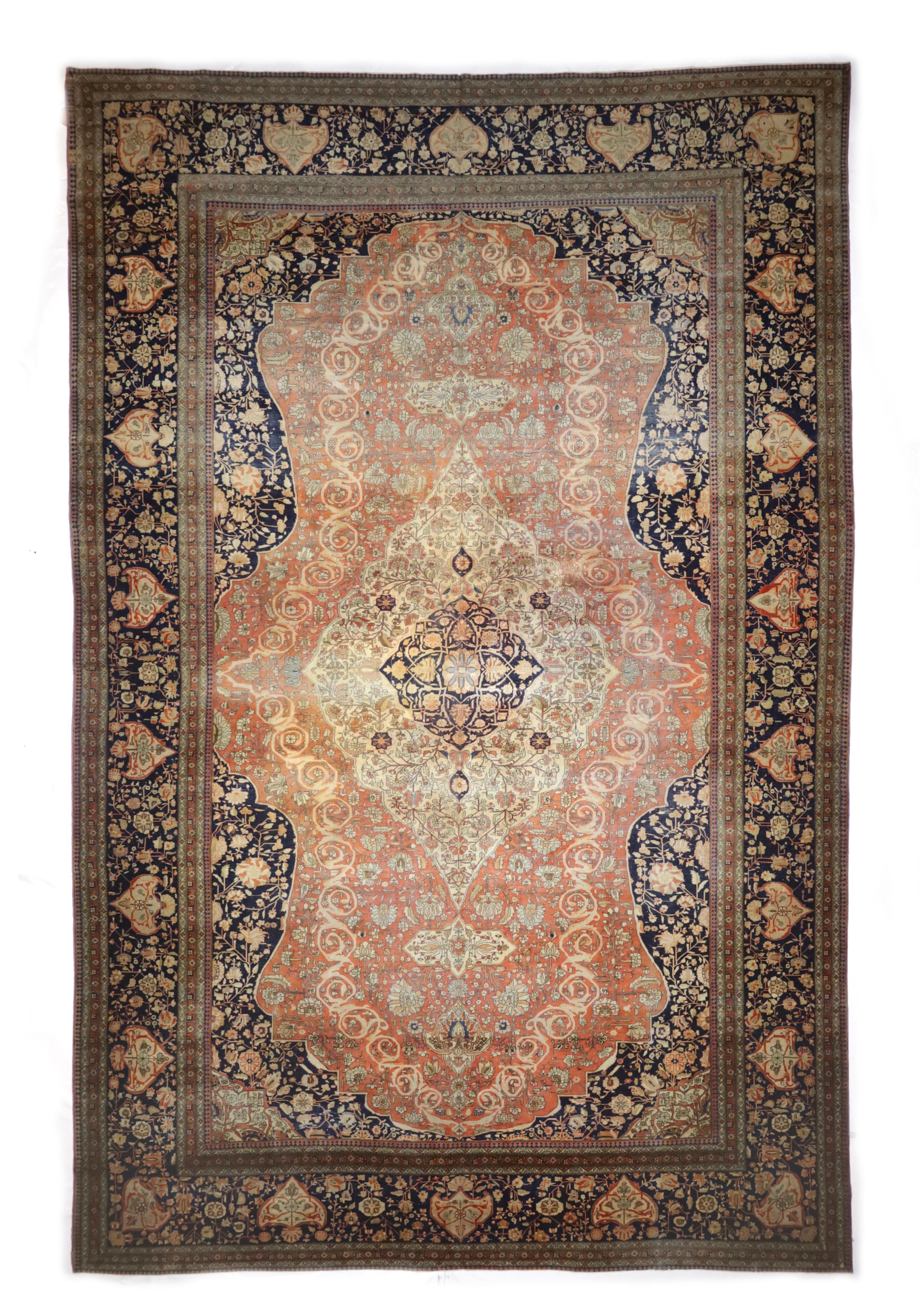 Persiano Antico tappeto persiano Mohtasham Kashan 10'5