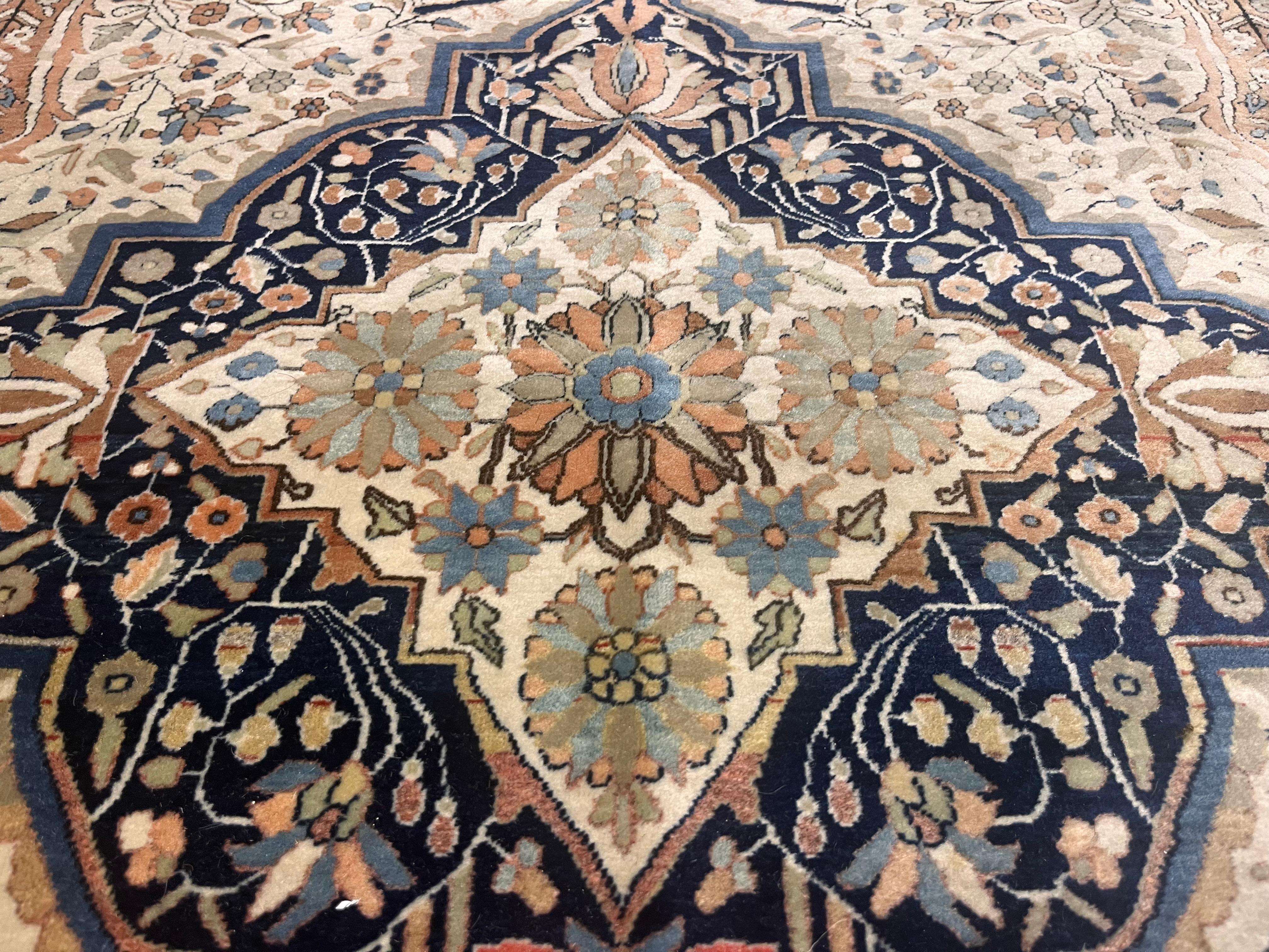 Tapis ancien persan Mohtasham Kashan 4'2