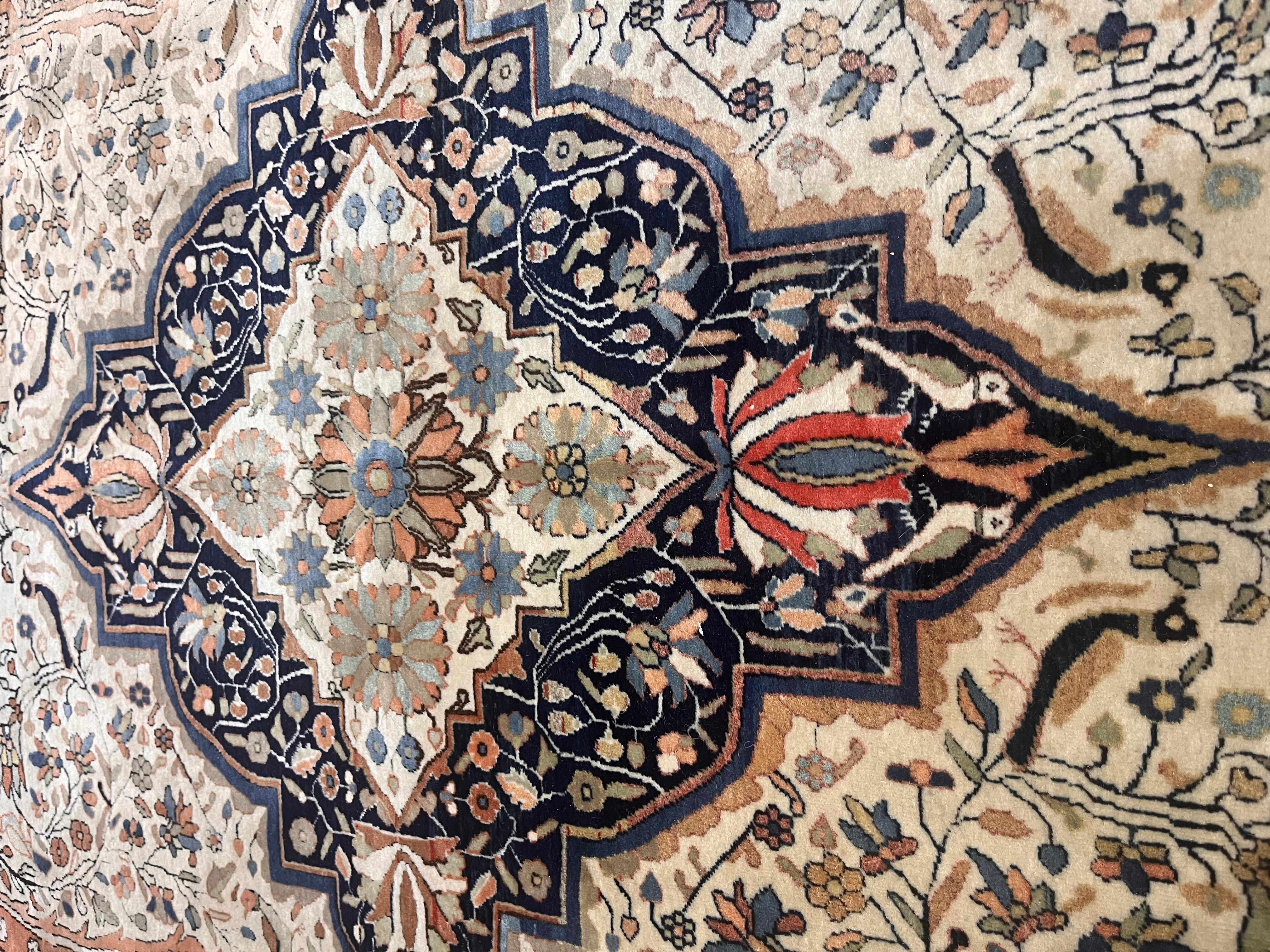 Tapis ancien persan Mohtasham Kashan 4'2